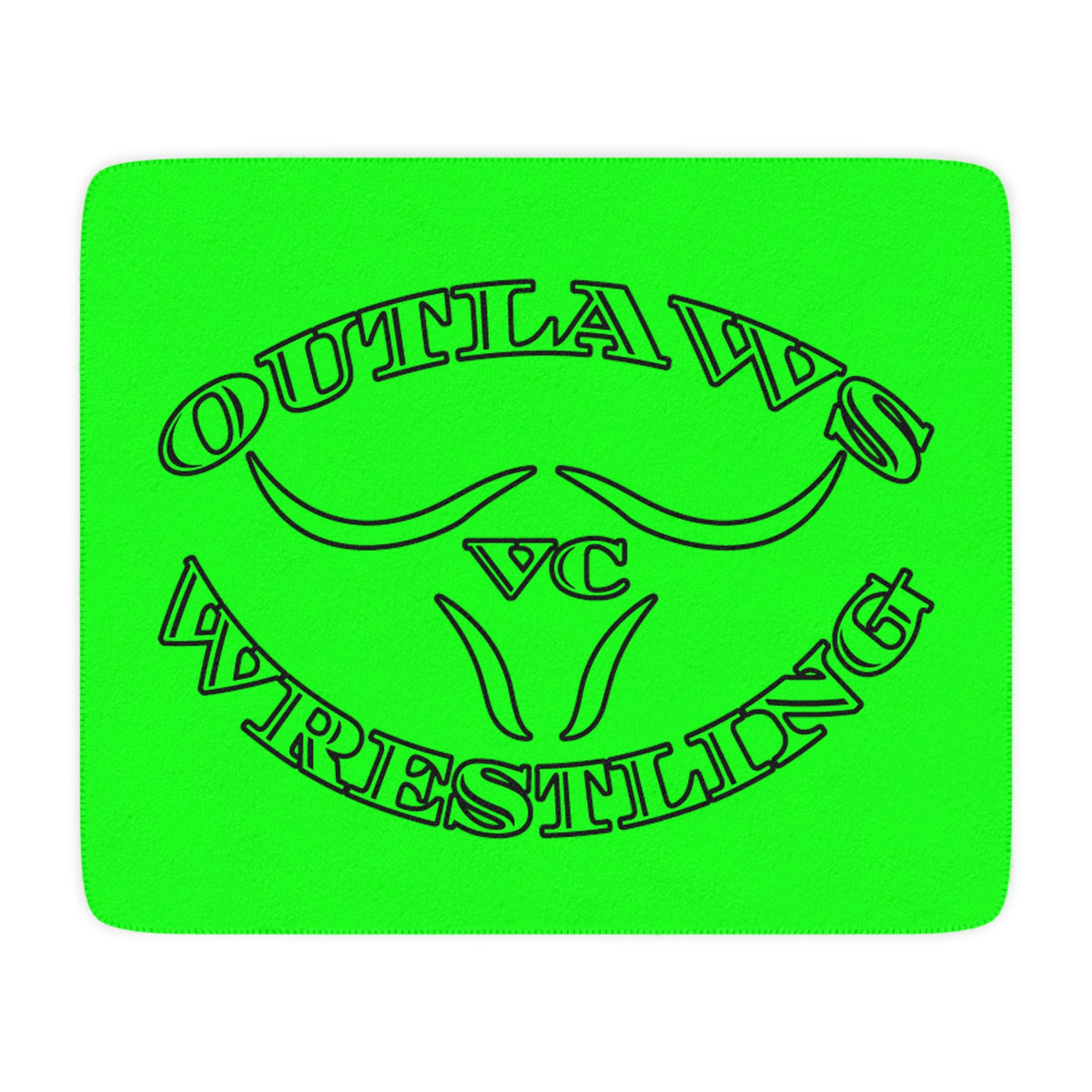 Green Outlaws Wrestling Sherpa Blanket