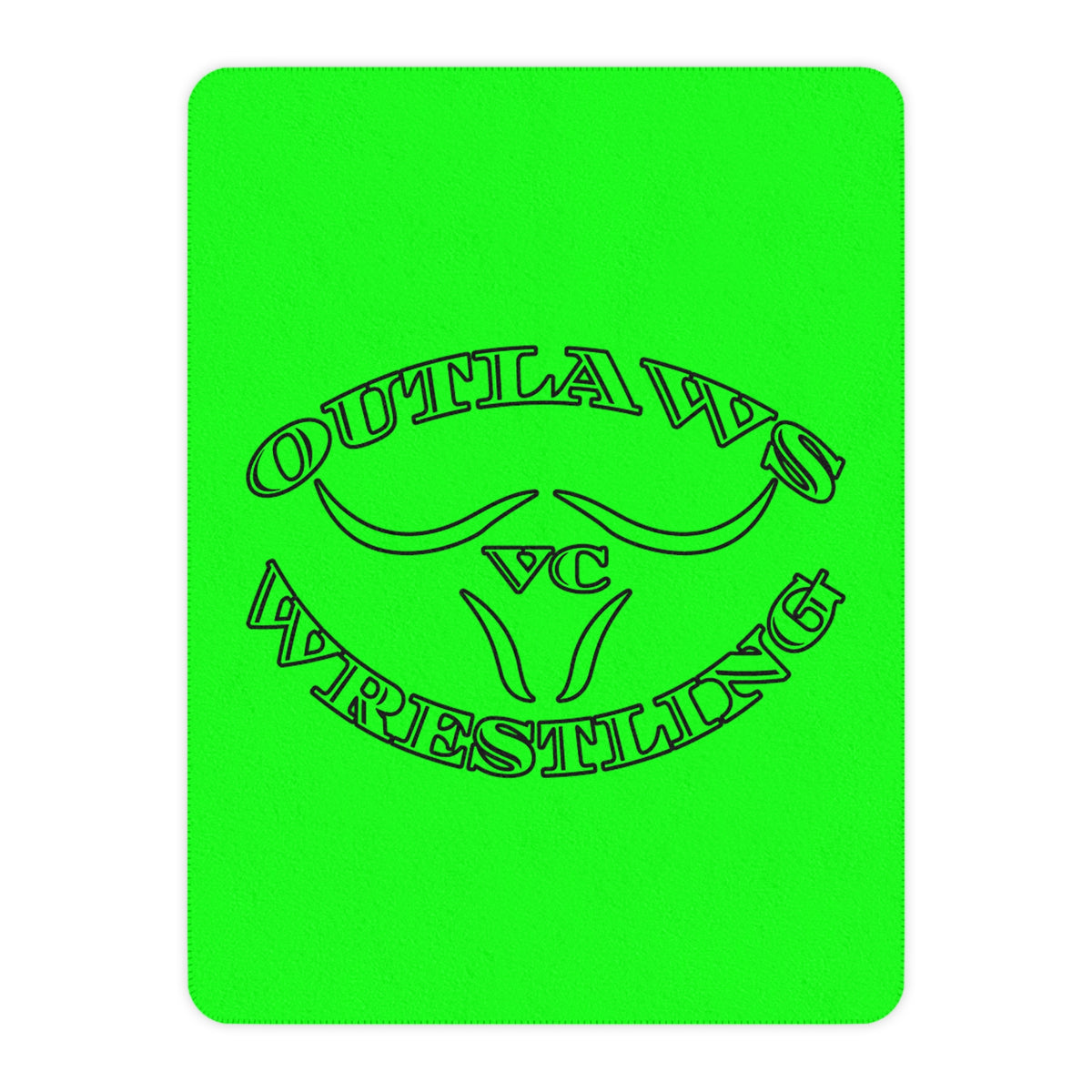 Green Outlaws Wrestling Sherpa Blanket