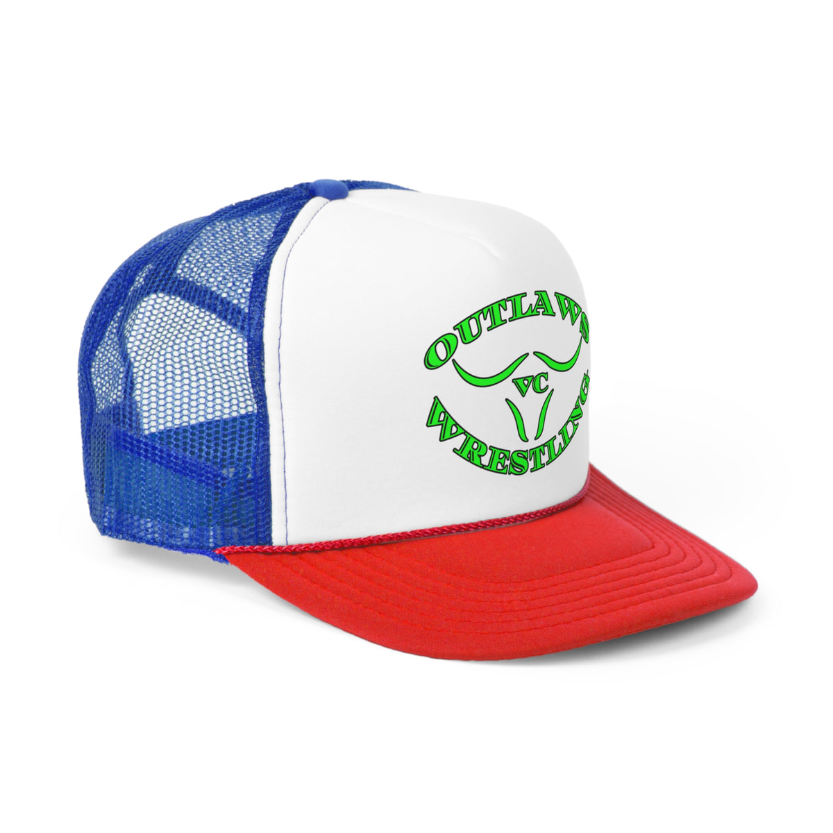 Green Outlaws Wrestling Trucker Caps