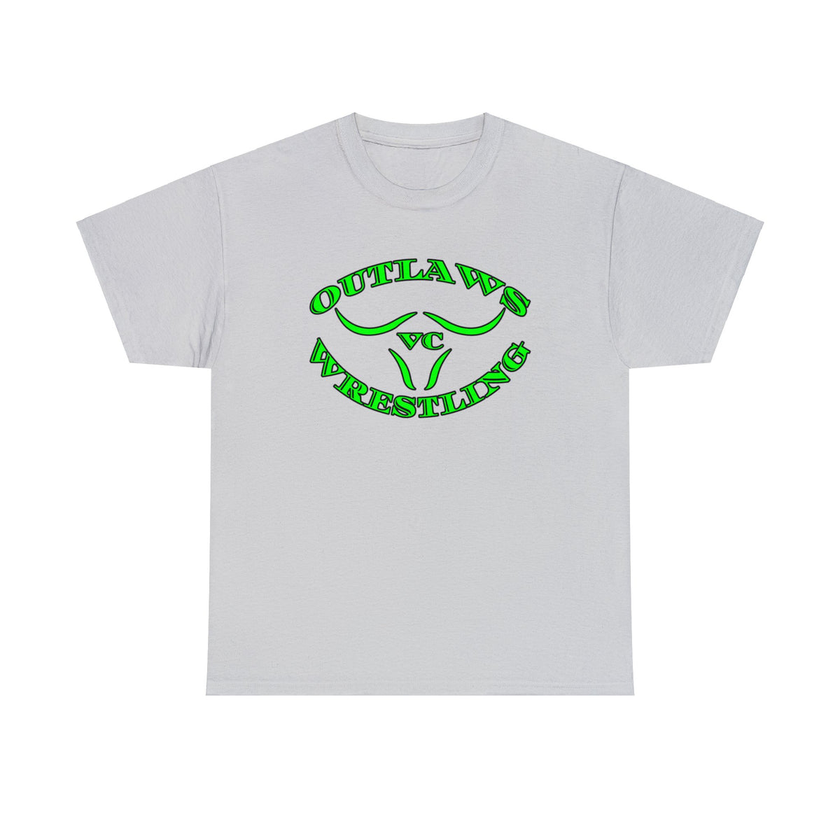 Green Outlaws Wrestling Unisex Heavy Cotton Tee