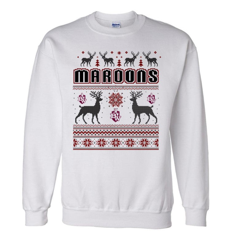 Maroons Ugly Sweater Design Crewneck