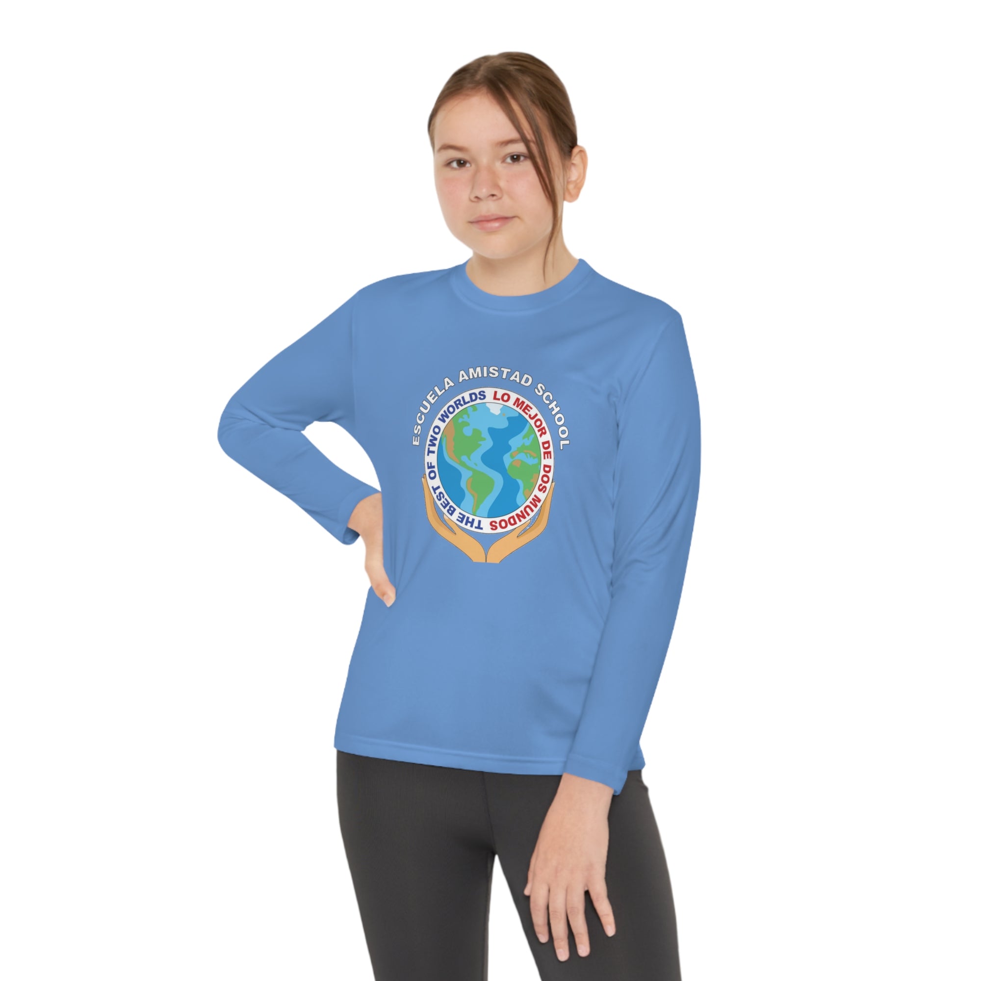 Youth Escuela Amistad School Long Sleeve Competitor Tee