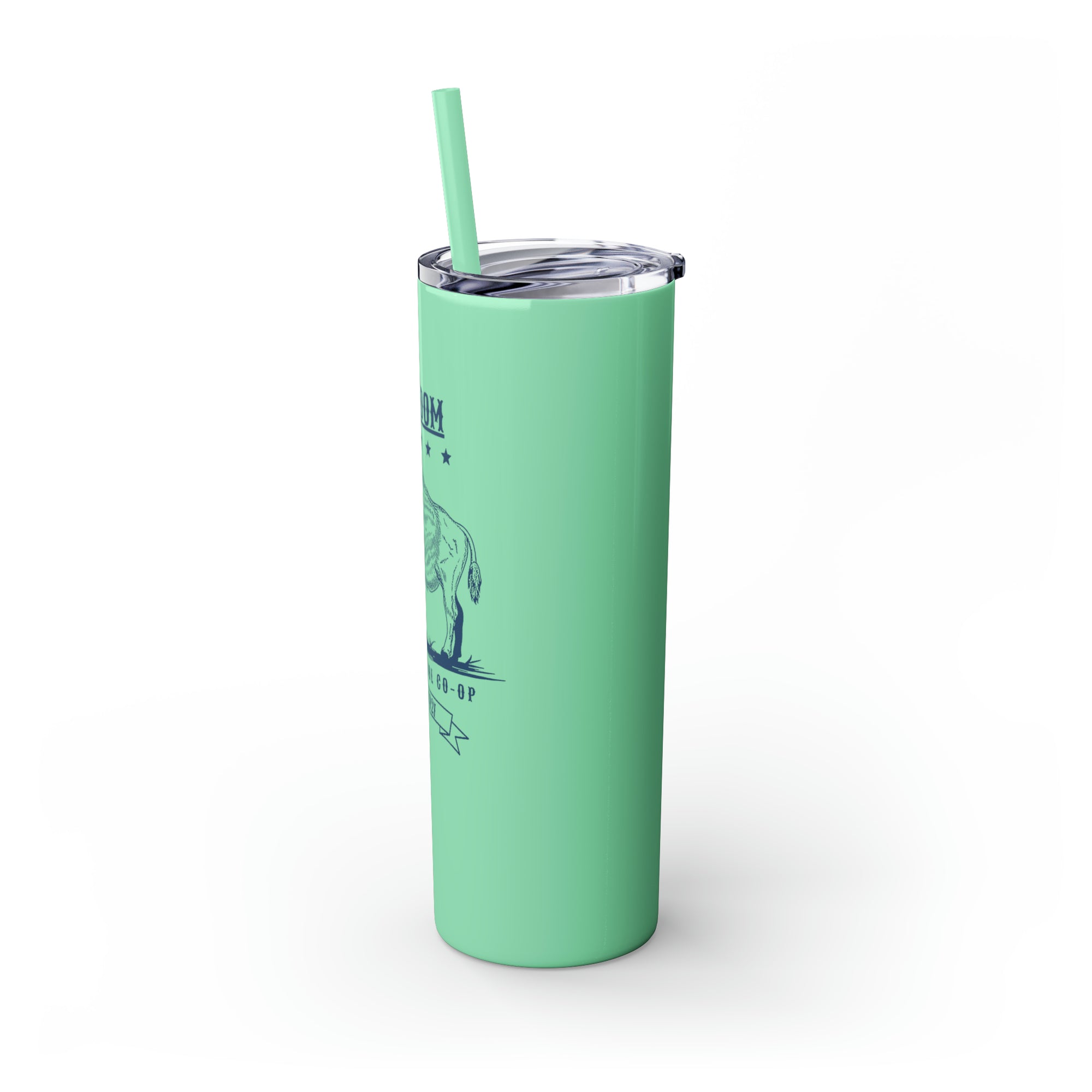 Freedom Homeschool Co-op Skinny Tumbler with Straw, 20oz