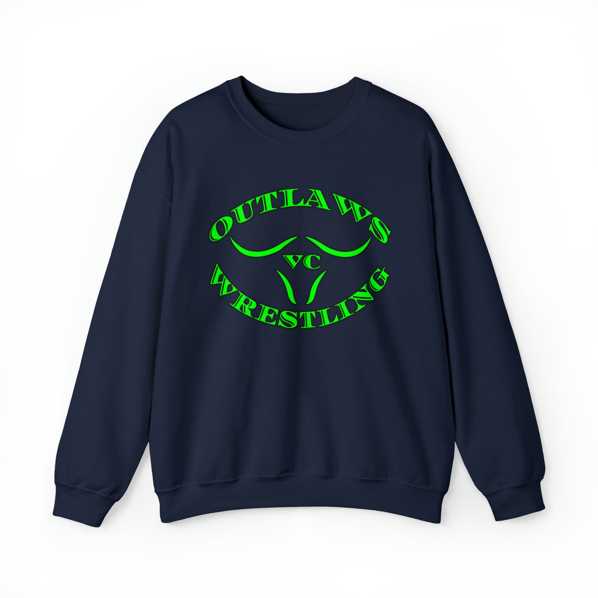 Green Outlaws Wrestling Crewneck Sweatshirts