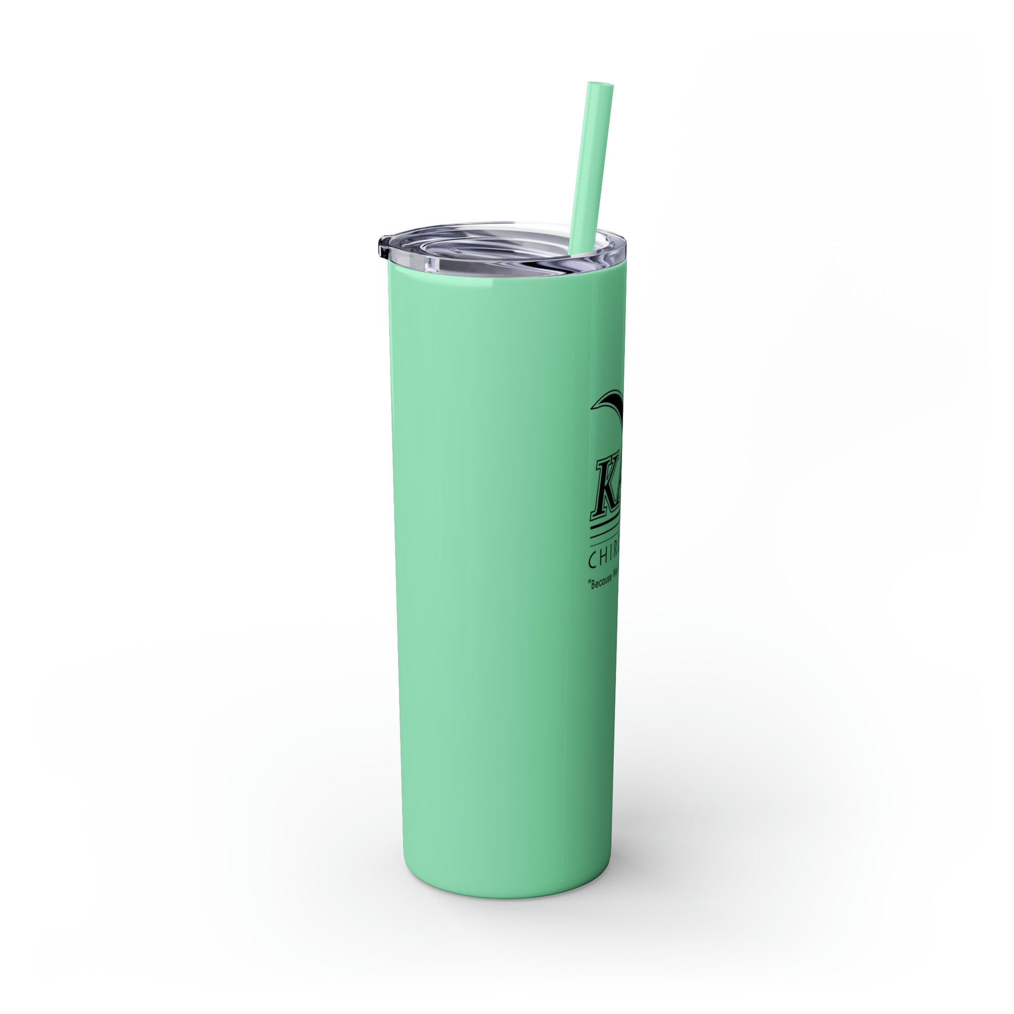 Kare Chiropractic Skinny Tumbler with Straw, 20oz