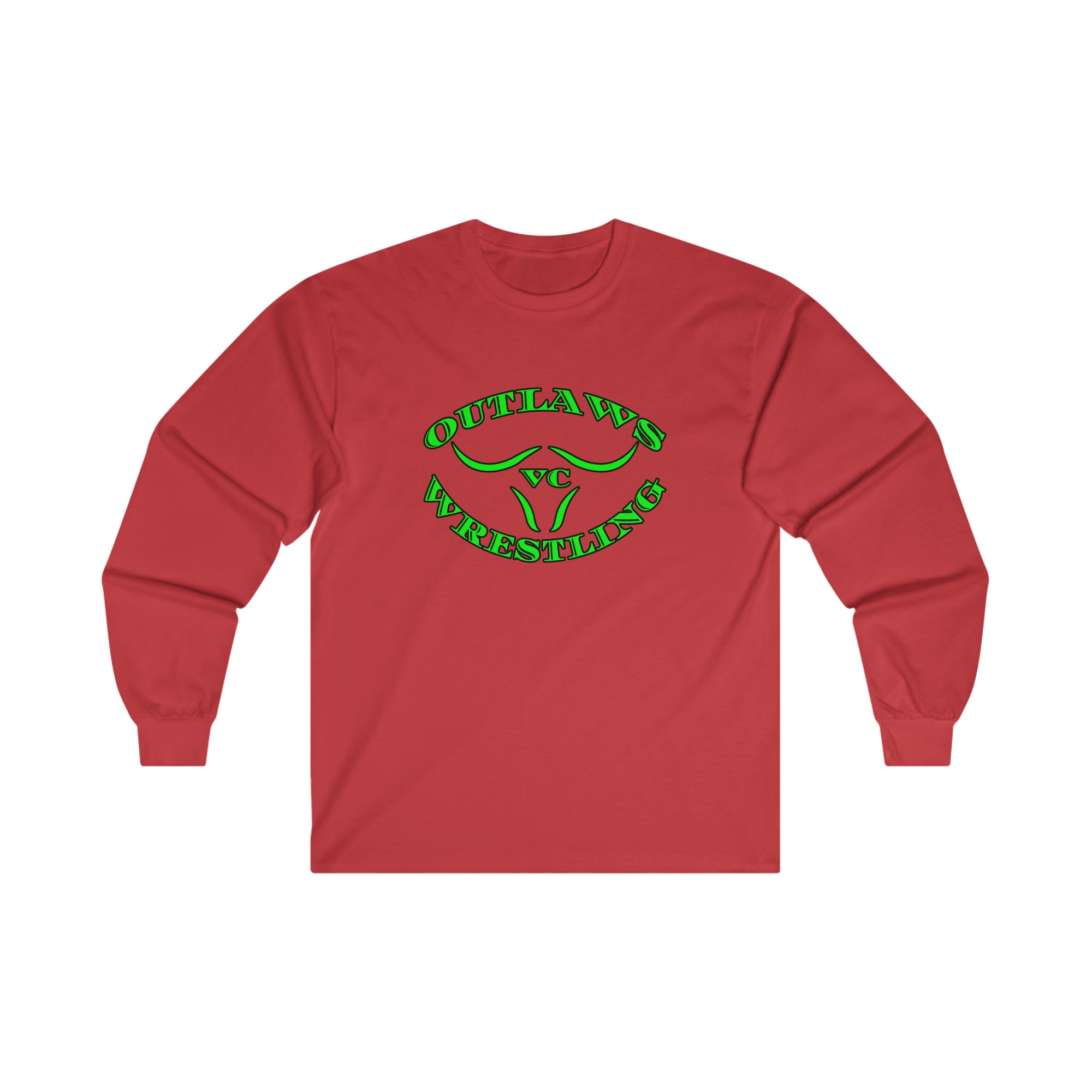 Green Outlaws Wrestling Ultra Cotton Long Sleeve Tee