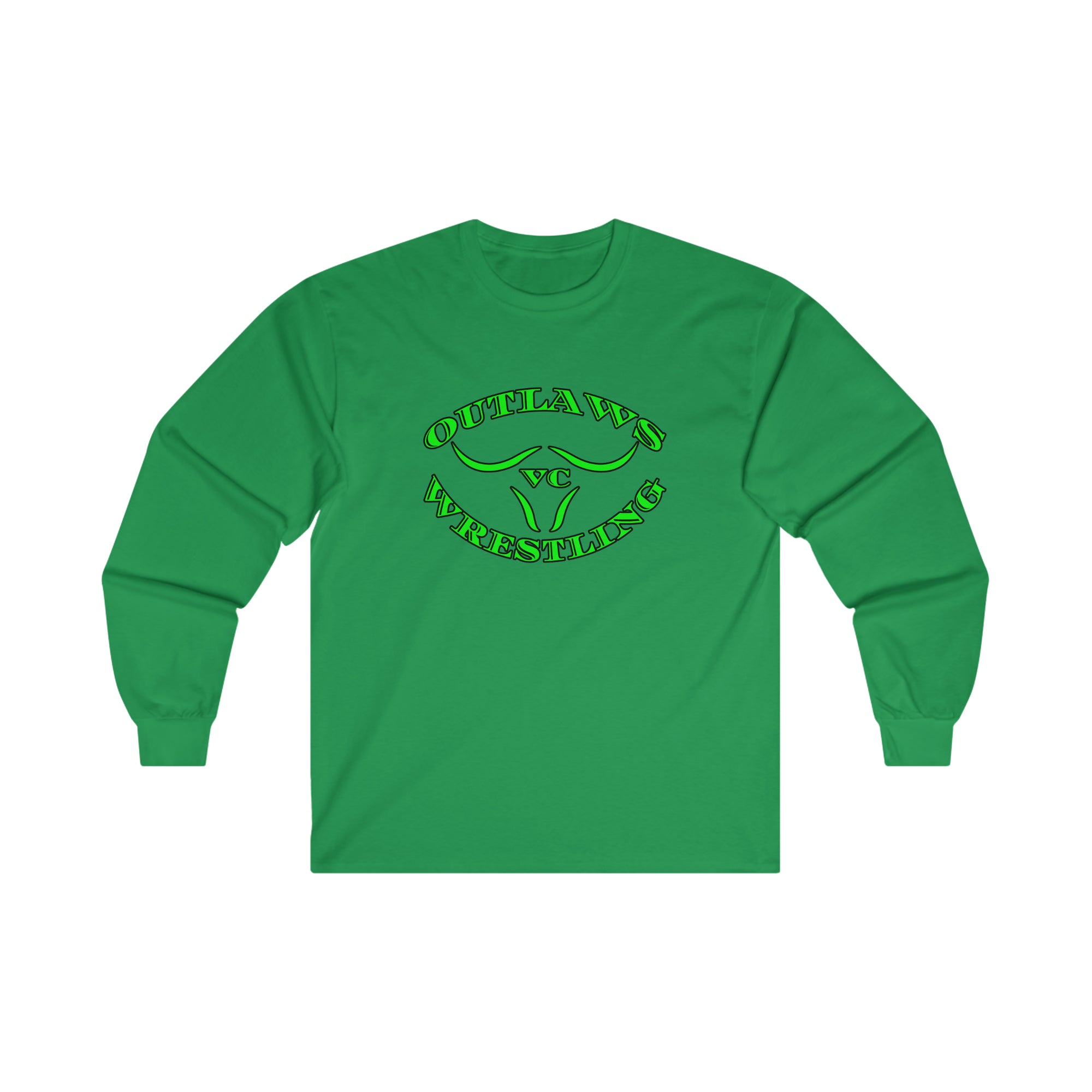 Green Outlaws Wrestling Ultra Cotton Long Sleeve Tee