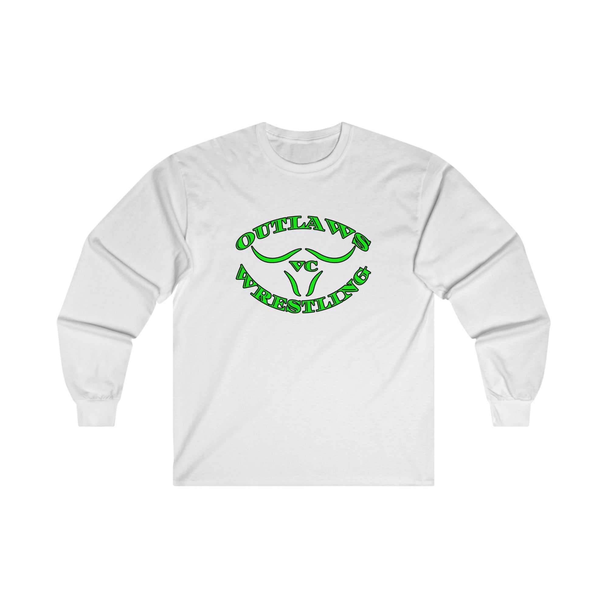 Green Outlaws Wrestling Ultra Cotton Long Sleeve Tee