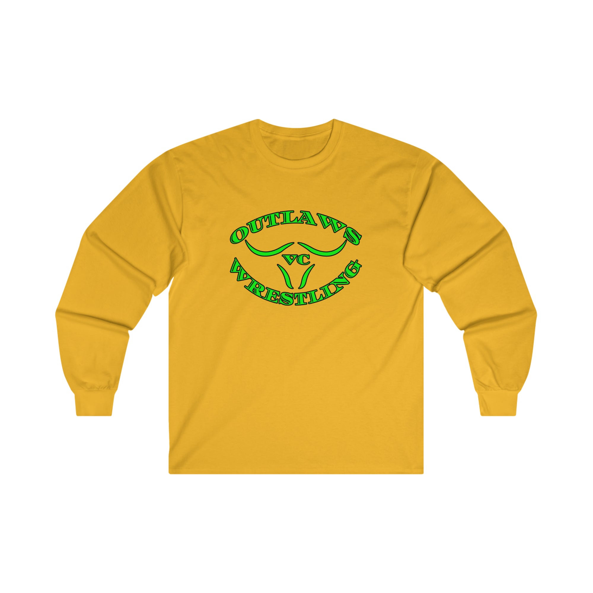 Green Outlaws Wrestling Ultra Cotton Long Sleeve Tee