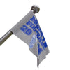 Silver Midgets Football flags with Blue Lettereing