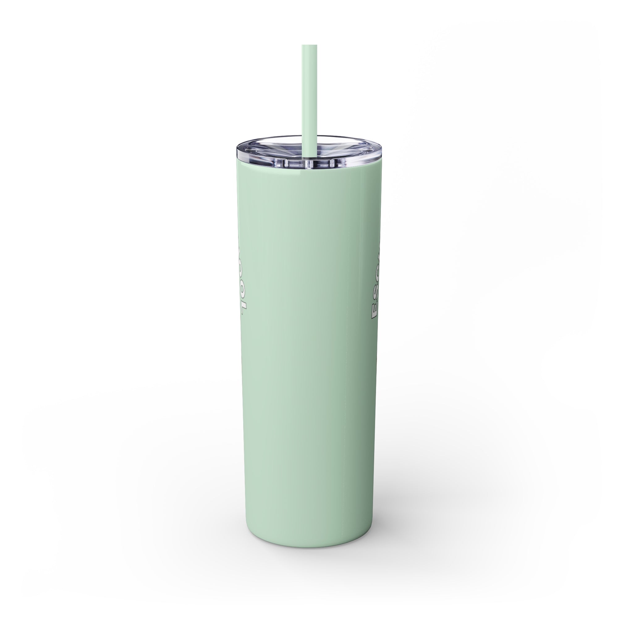 Escuela Amistad School Skinny Tumbler with Straw, 20oz