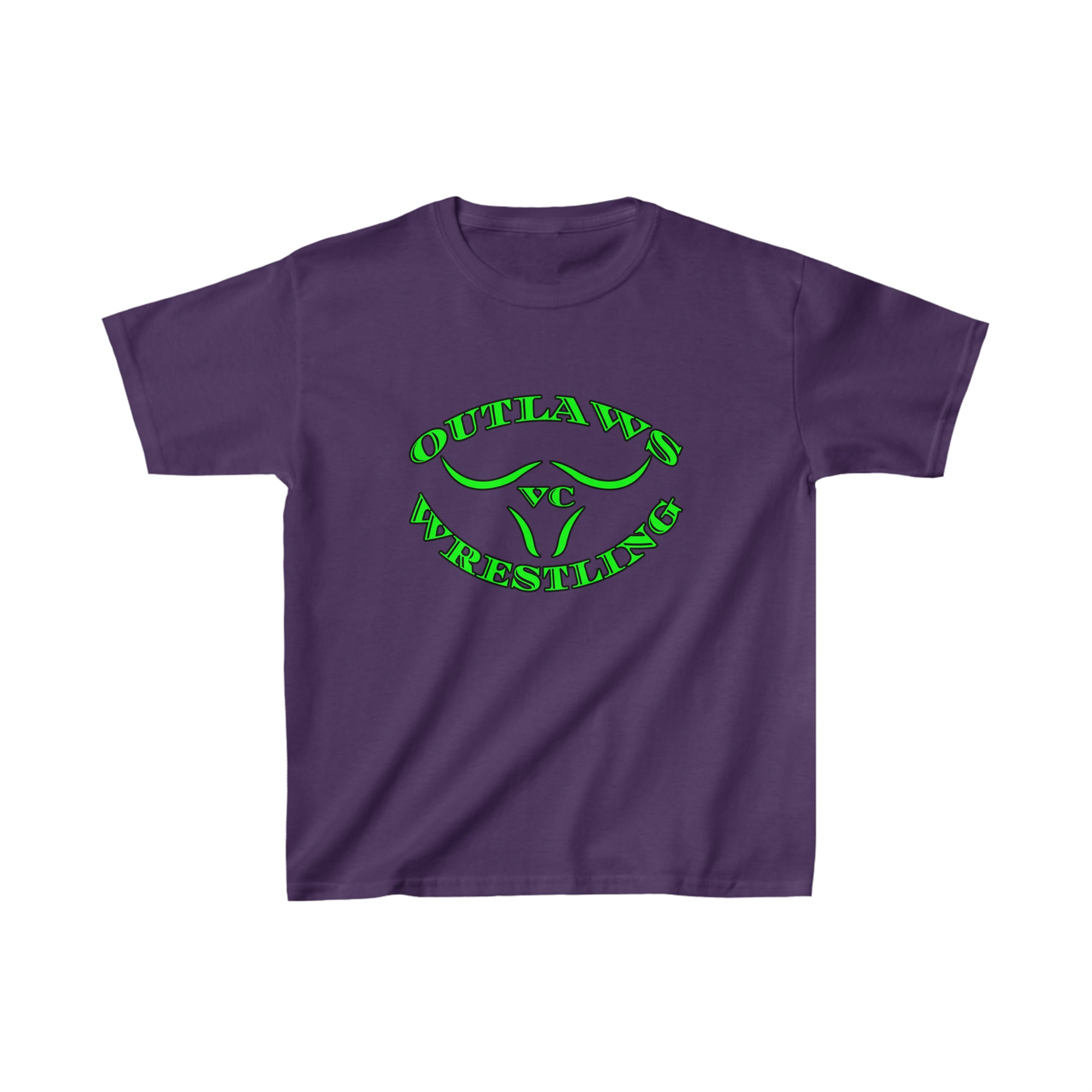 Green Outlaws Wrestling Heavyweight Youth Tee