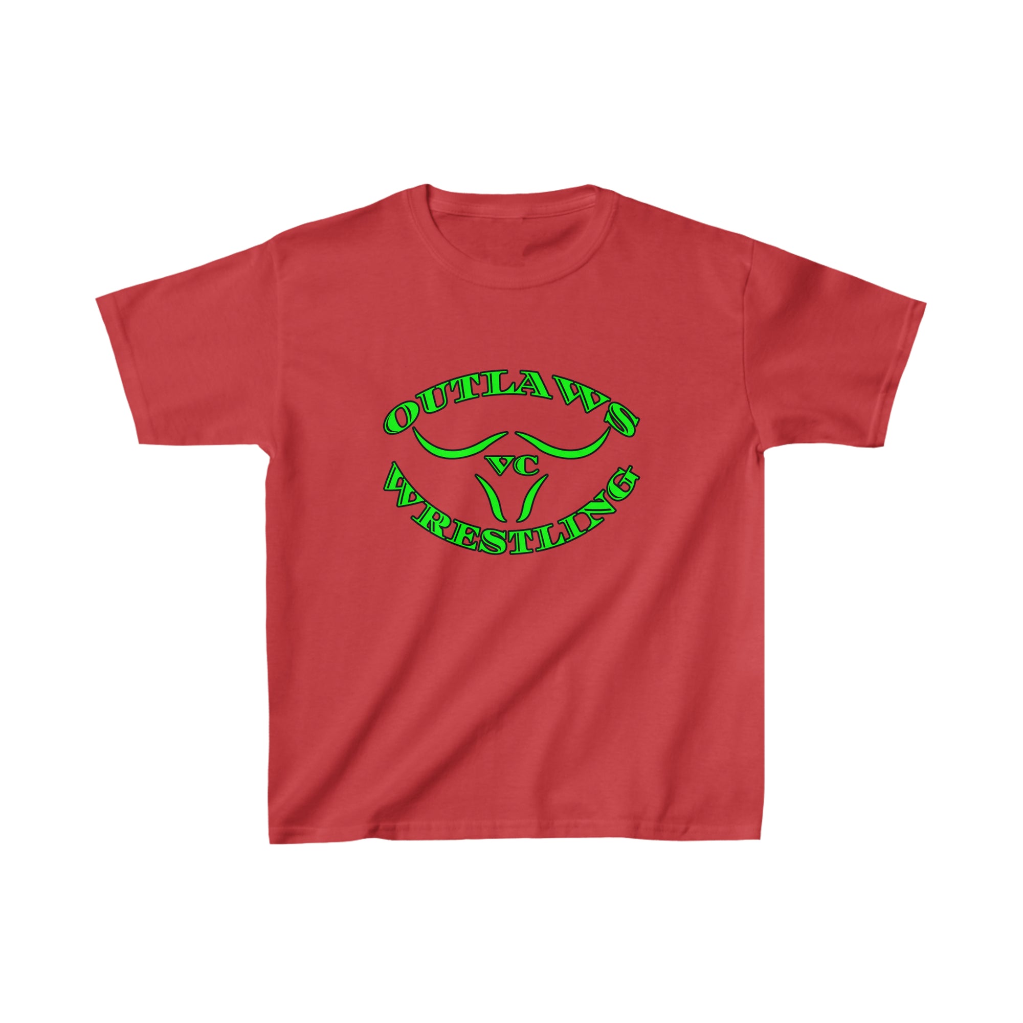 Green Outlaws Wrestling Heavyweight Youth Tee