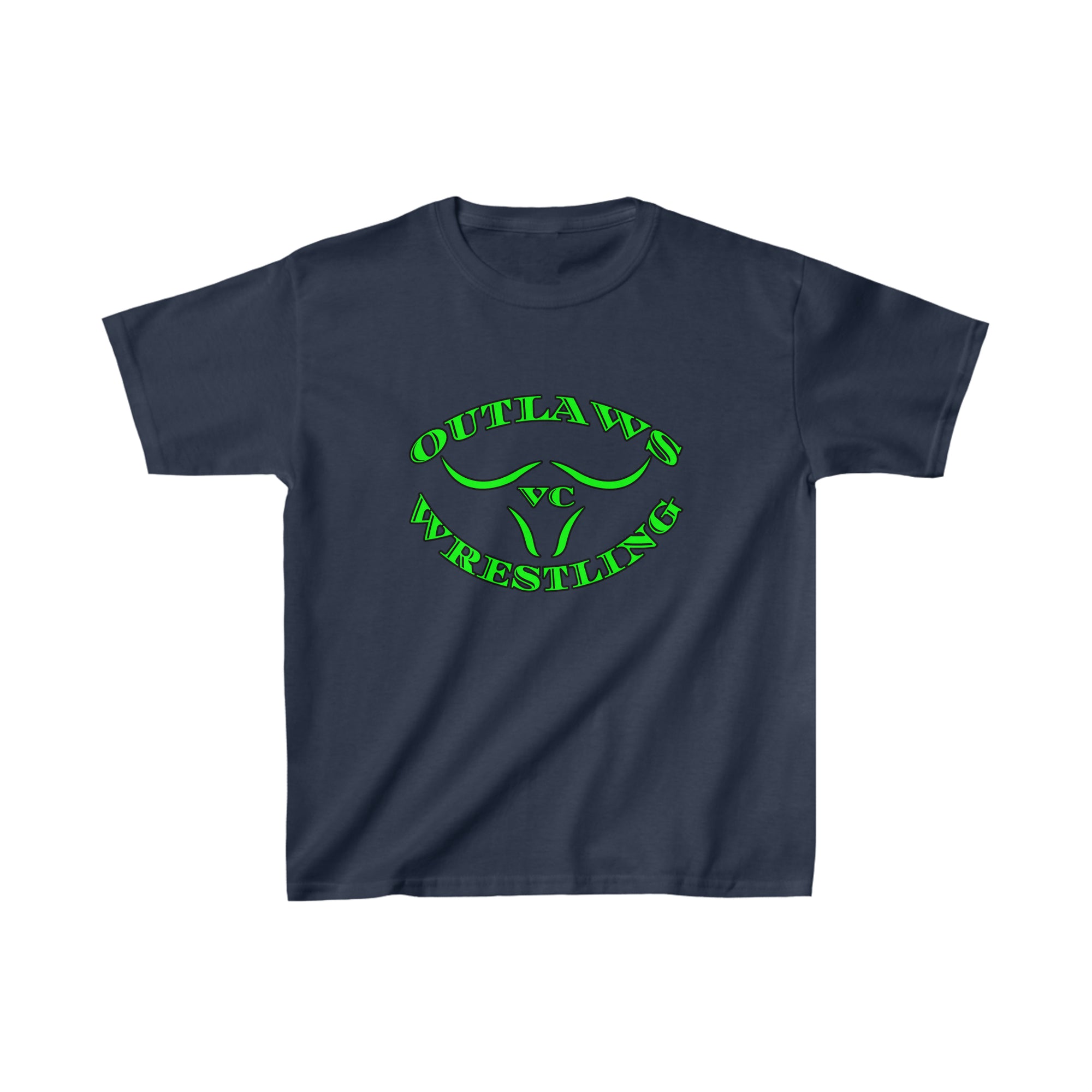 Green Outlaws Wrestling Heavyweight Youth Tee