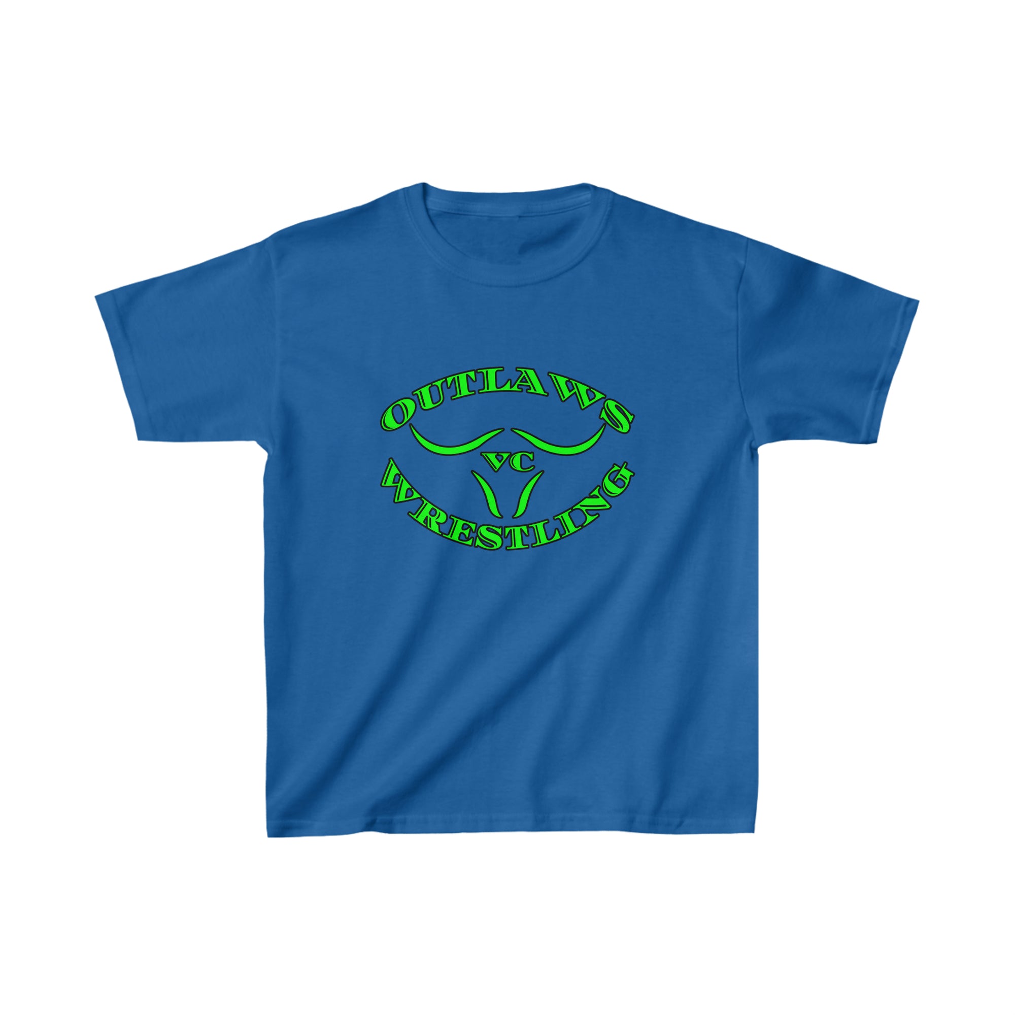 Green Outlaws Wrestling Heavyweight Youth Tee