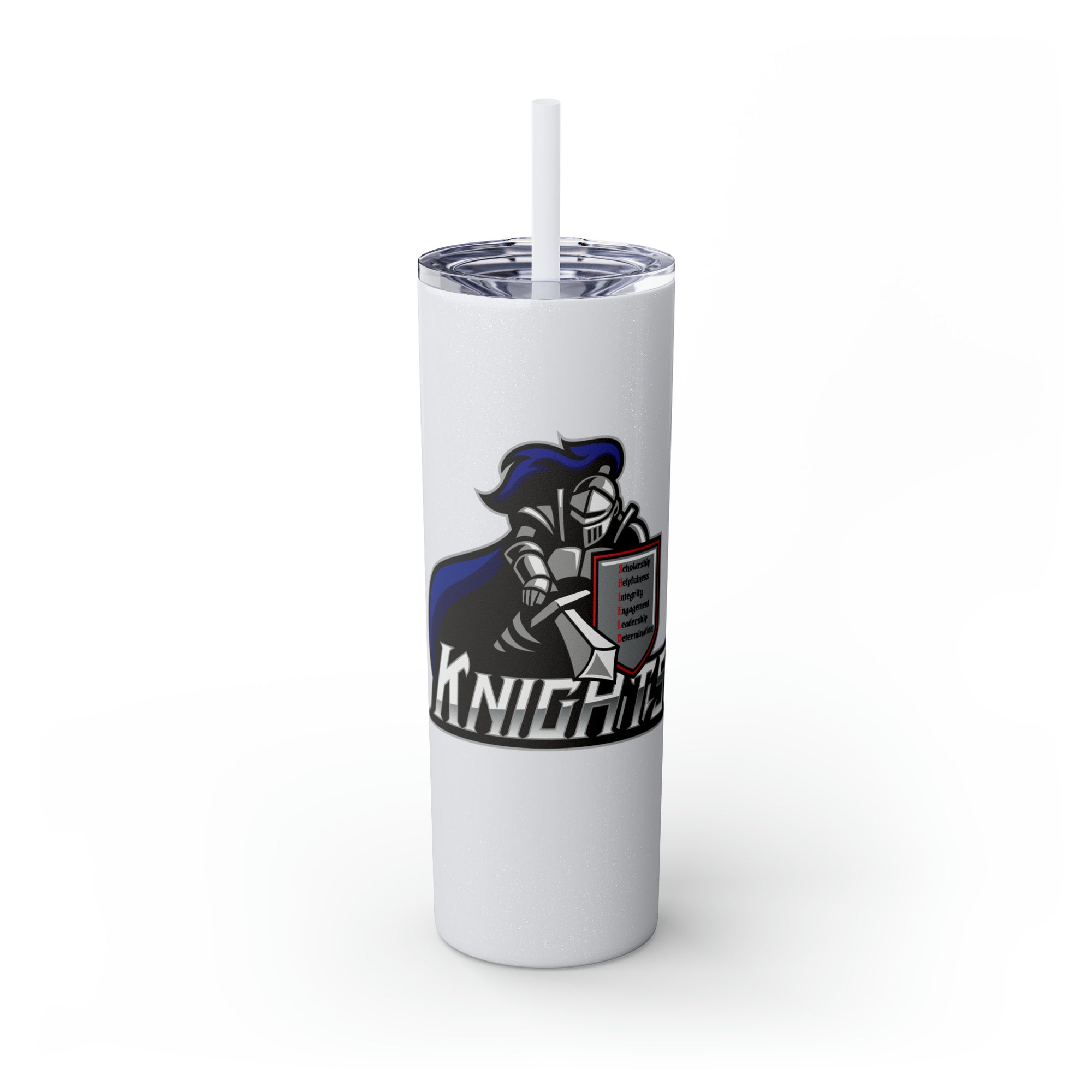 North Pole Middle School Skinny Tumbler with Straw, 20oz