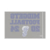 Silver Midgets Football flags with Blue Lettereing