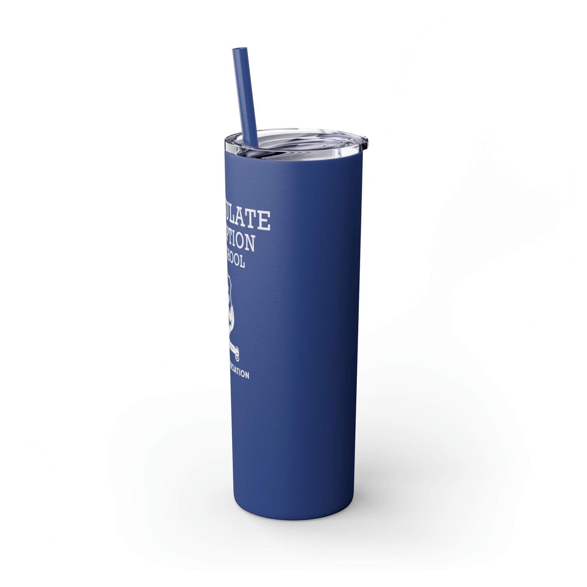 Immaculate Conception High School Alumnae Association Skinny Tumbler with Straw, 20oz