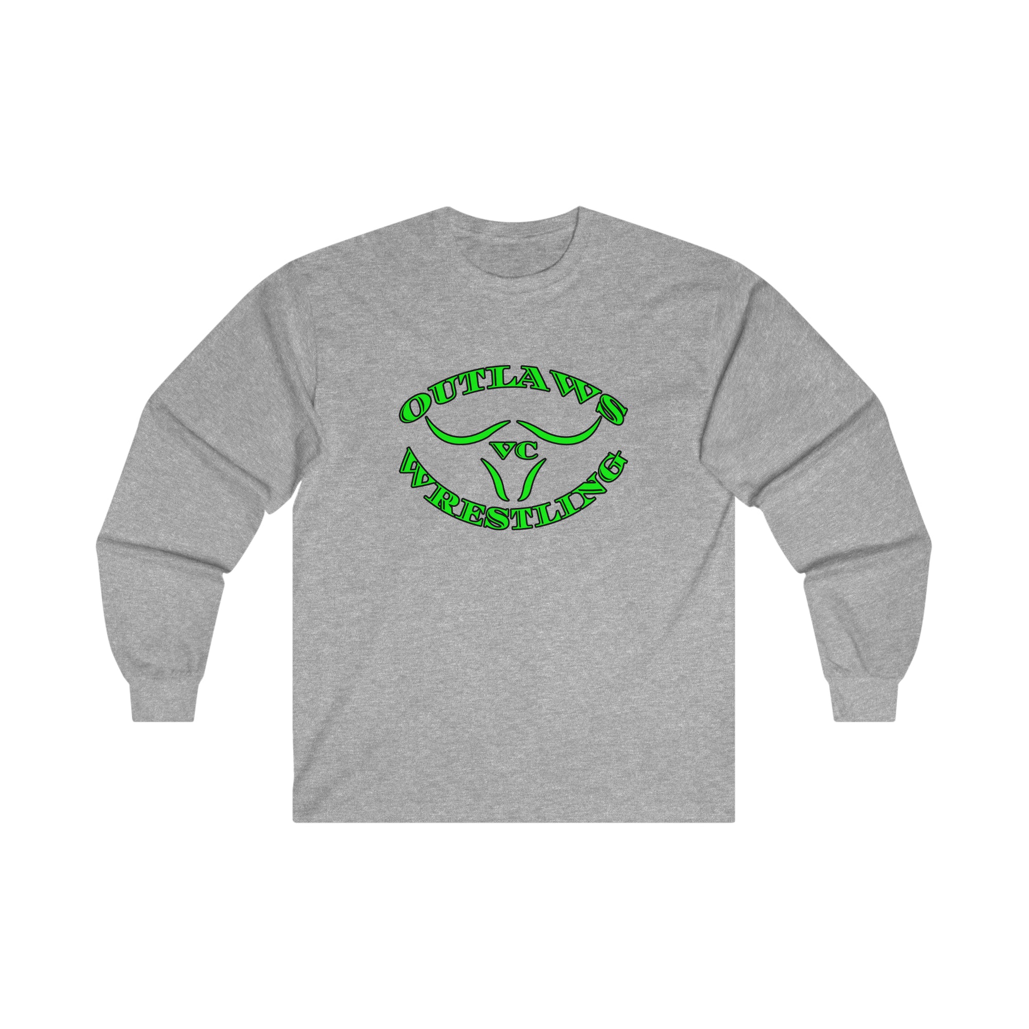 Green Outlaws Wrestling Ultra Cotton Long Sleeve Tee