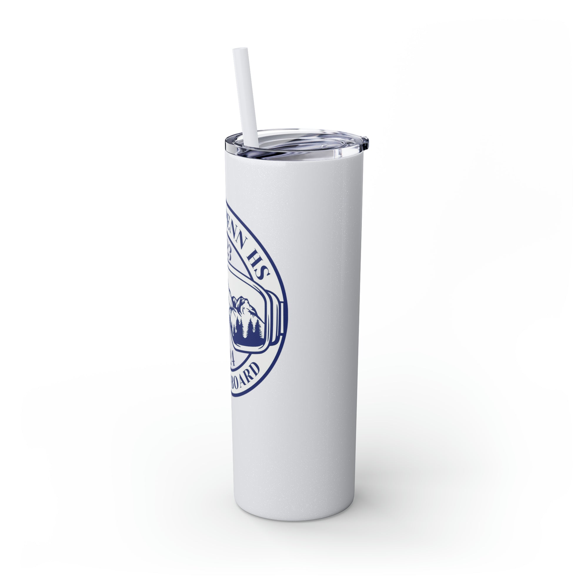 North Penn HS Ski &amp; Board Skinny Tumbler with Straw, 20oz