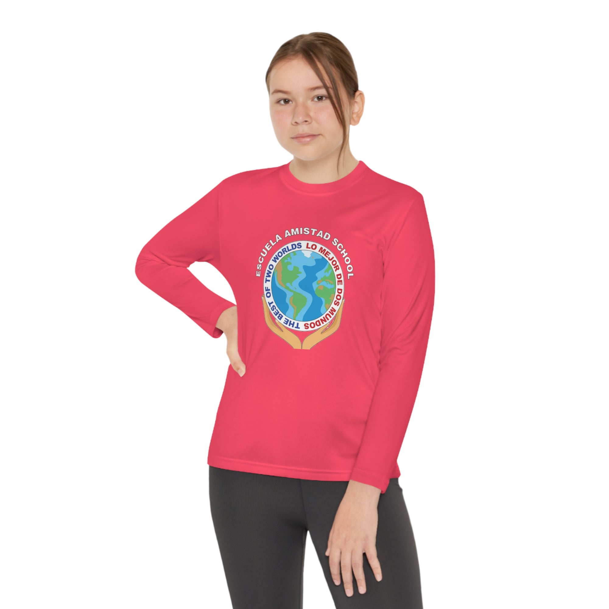 Youth Escuela Amistad School Long Sleeve Competitor Tee
