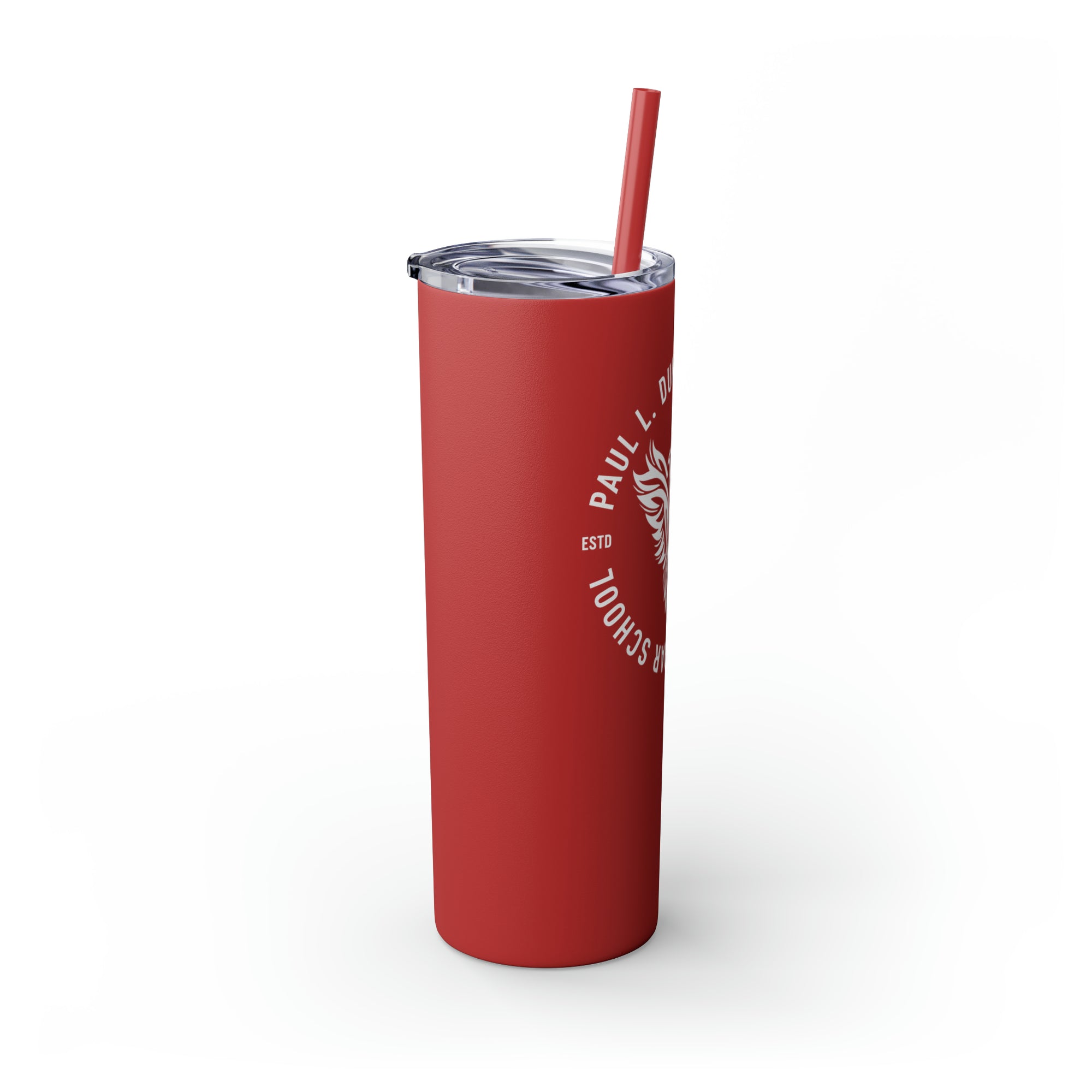 Paul L Dunbar School Skinny Tumbler with Straw, 20oz