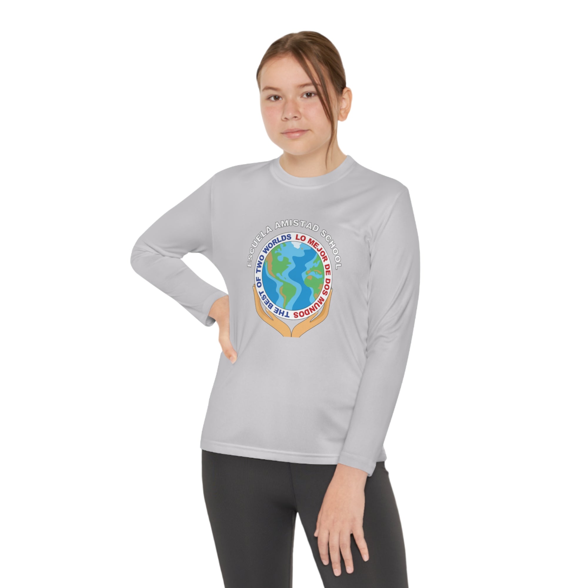 Youth Escuela Amistad School Long Sleeve Competitor Tee