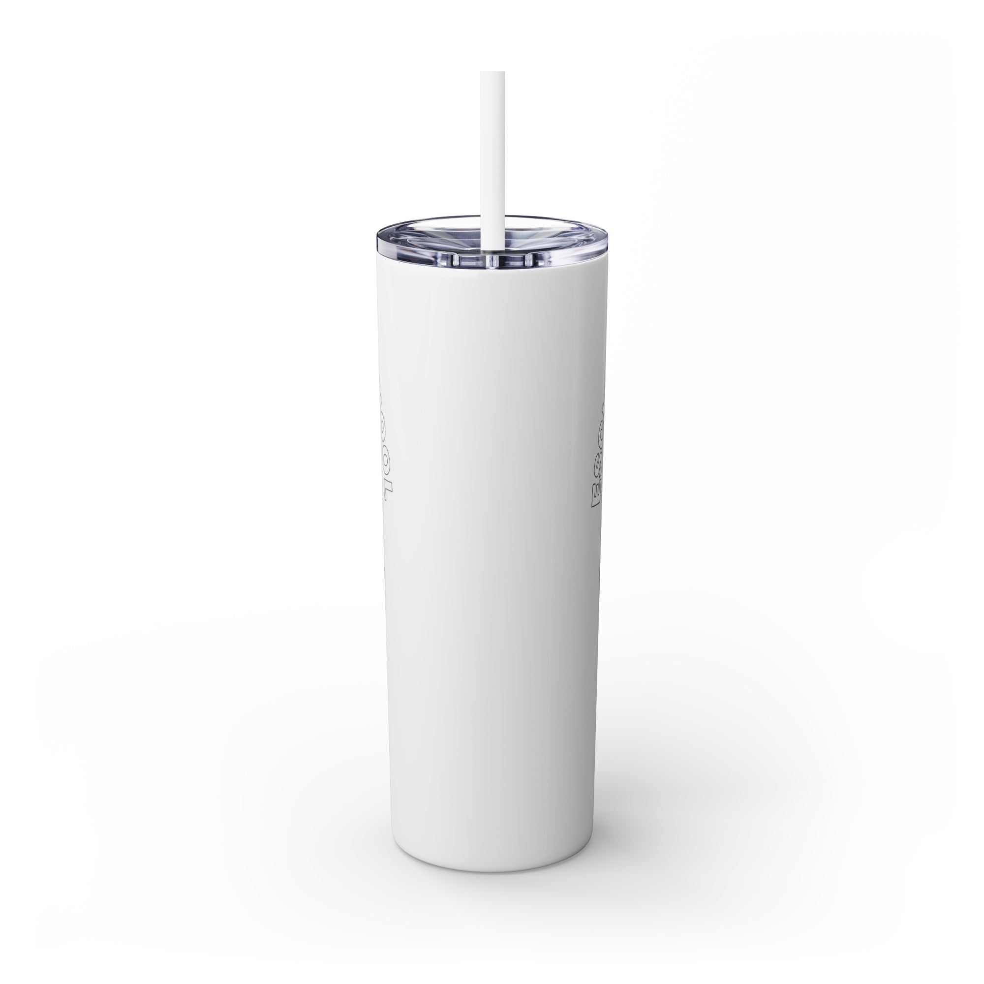 Escuela Amistad School Skinny Tumbler with Straw, 20oz