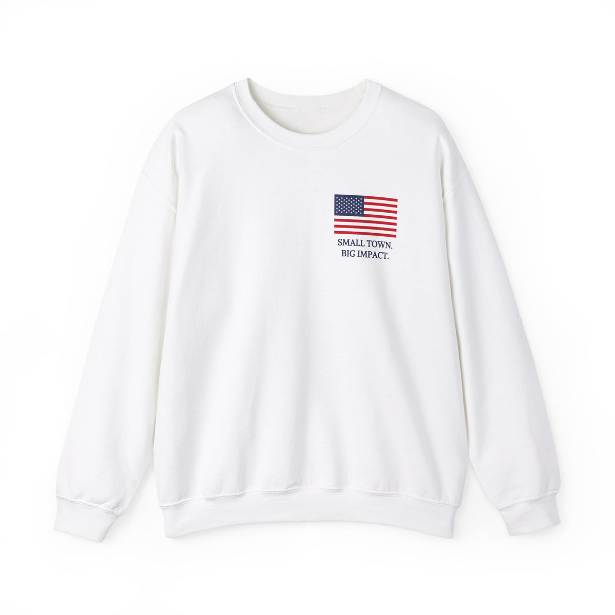 Small Town. Big Impact - Two Teams One Goal Heavy Blend™ Crewneck Sweatshirt