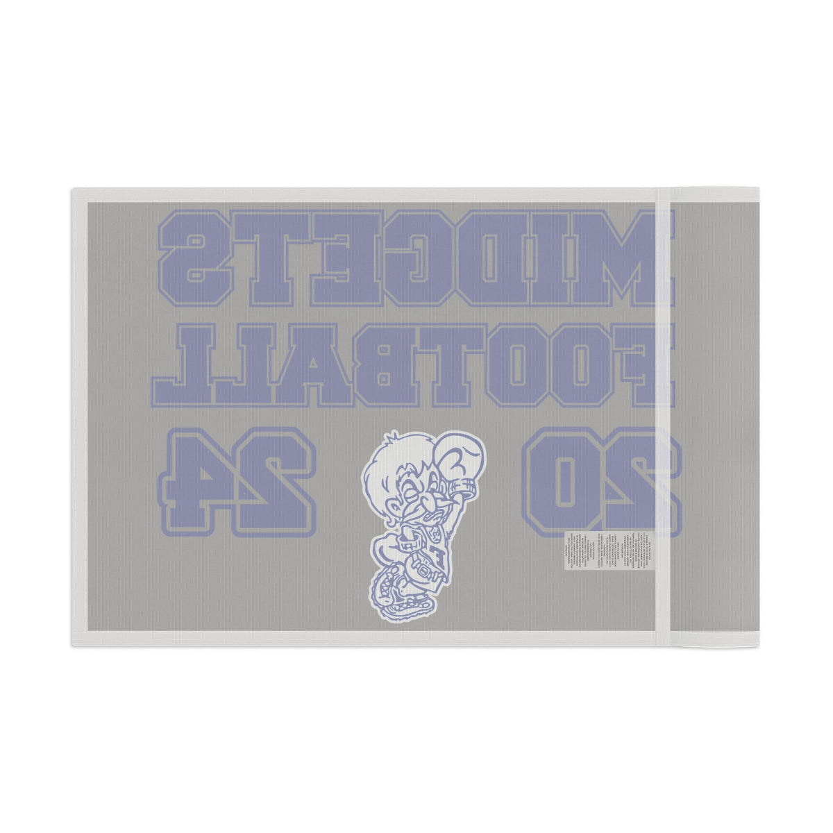 Silver Midgets Football flags with Blue Lettereing