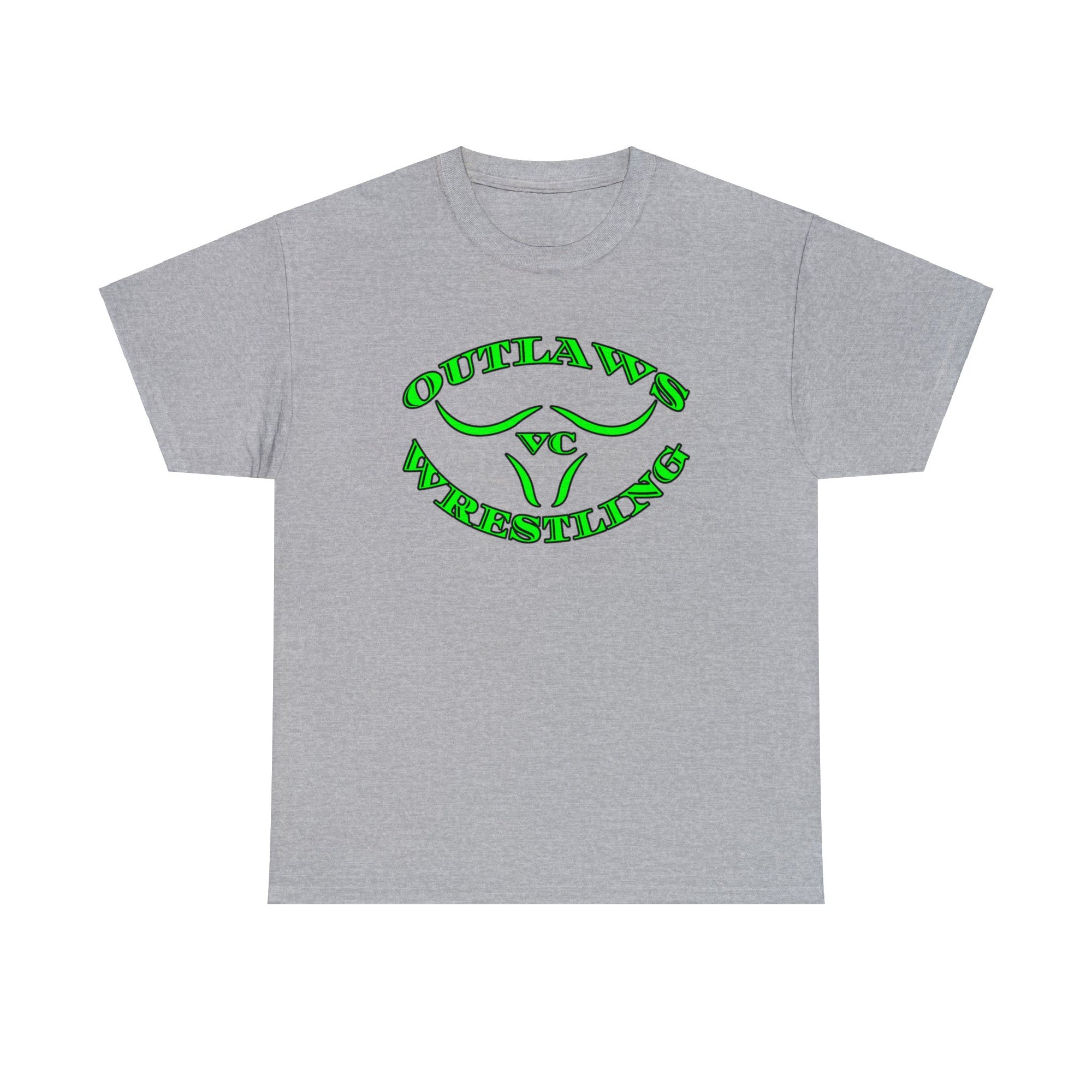 Green Outlaws Wrestling Unisex Heavy Cotton Tee