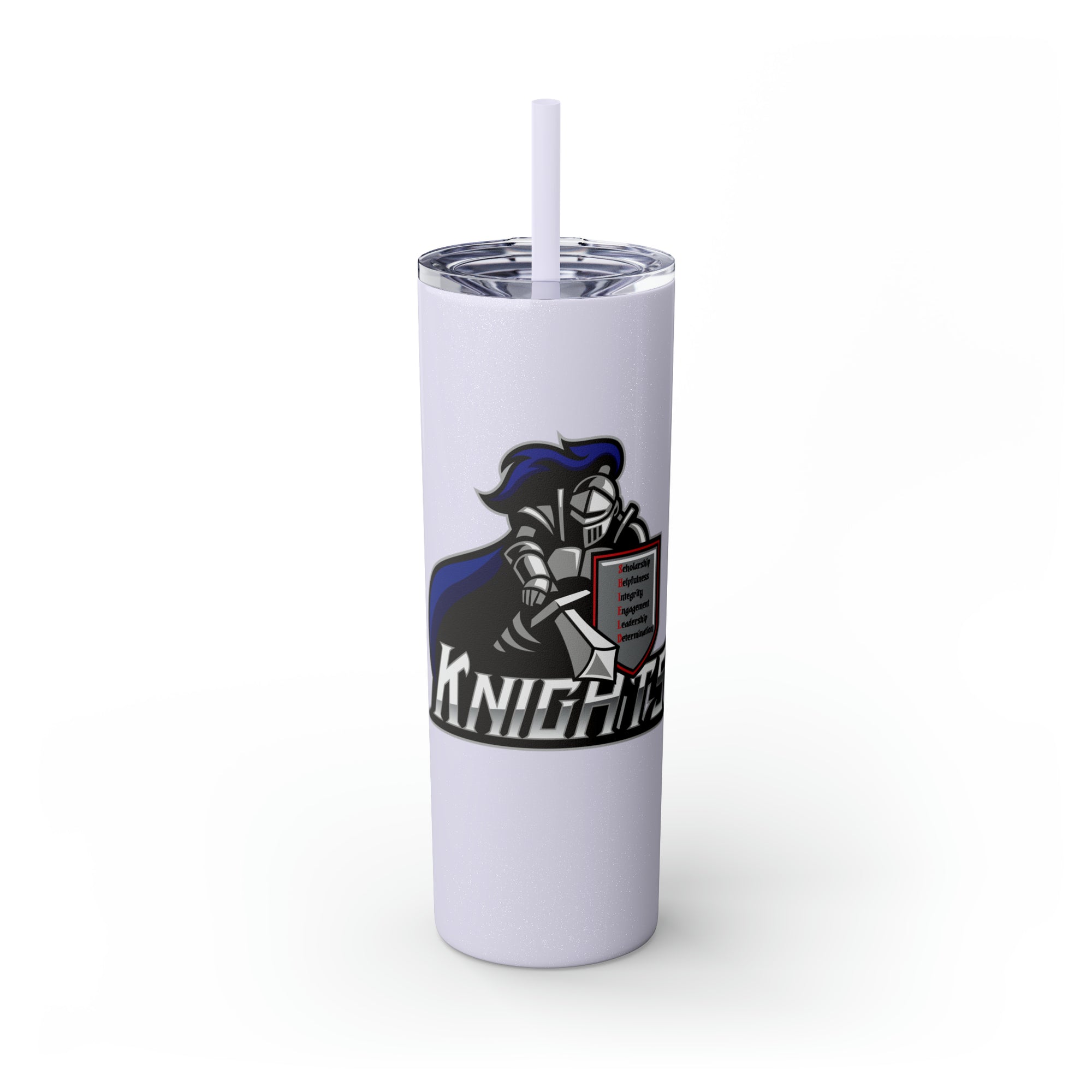 North Pole Middle School Skinny Tumbler with Straw, 20oz