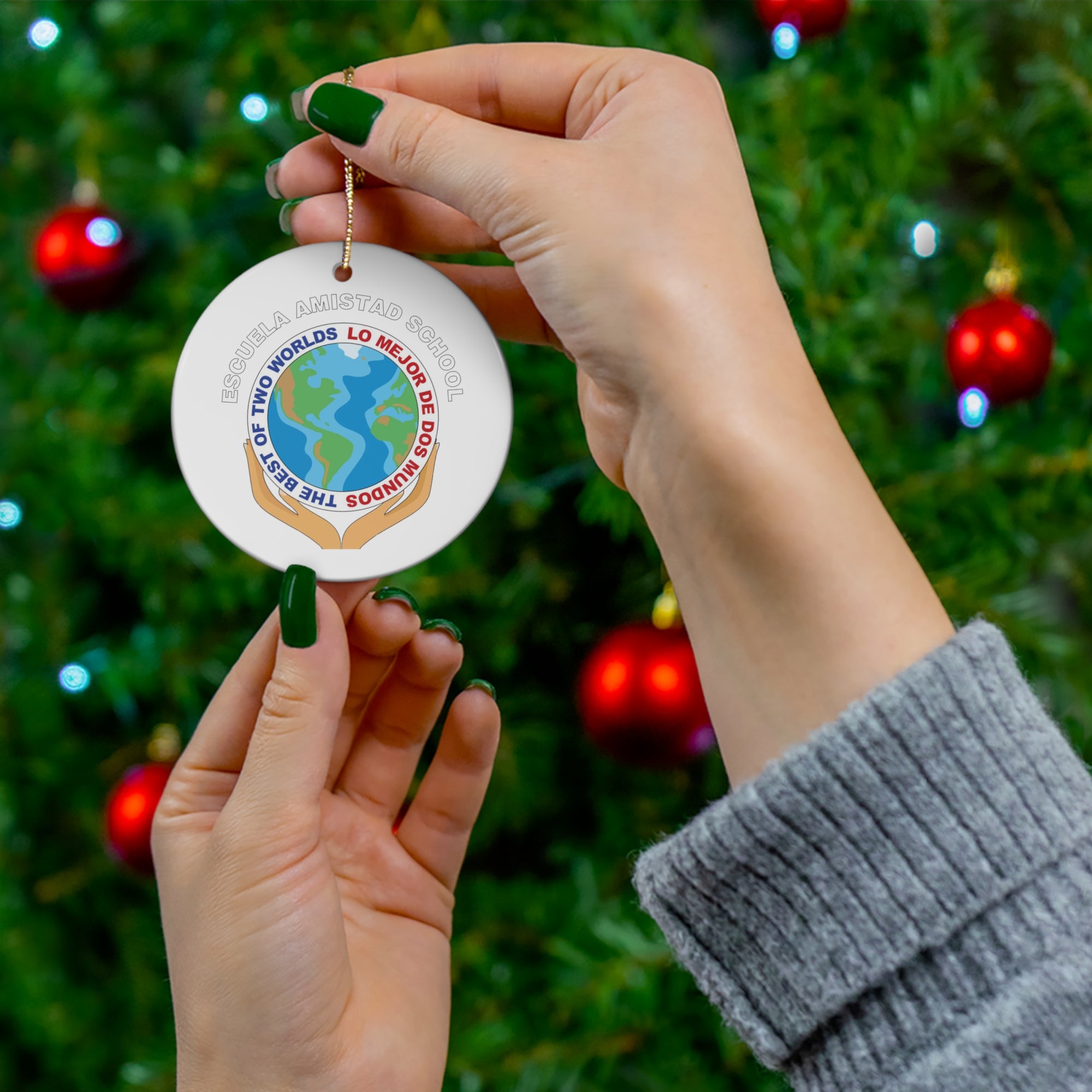 Escuela Amistad School Christmas Ornament
