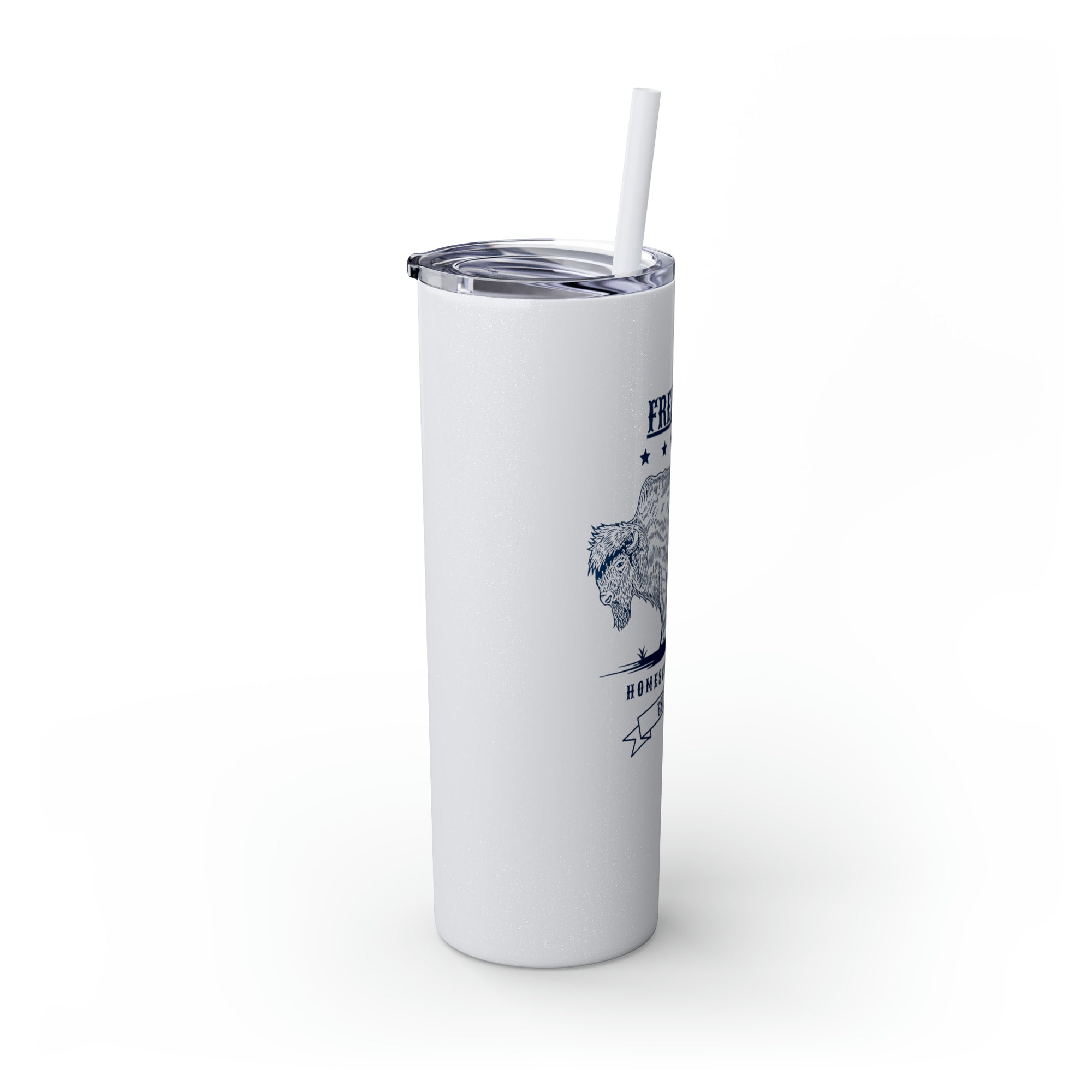 Freedom Homeschool Co-op Skinny Tumbler with Straw, 20oz