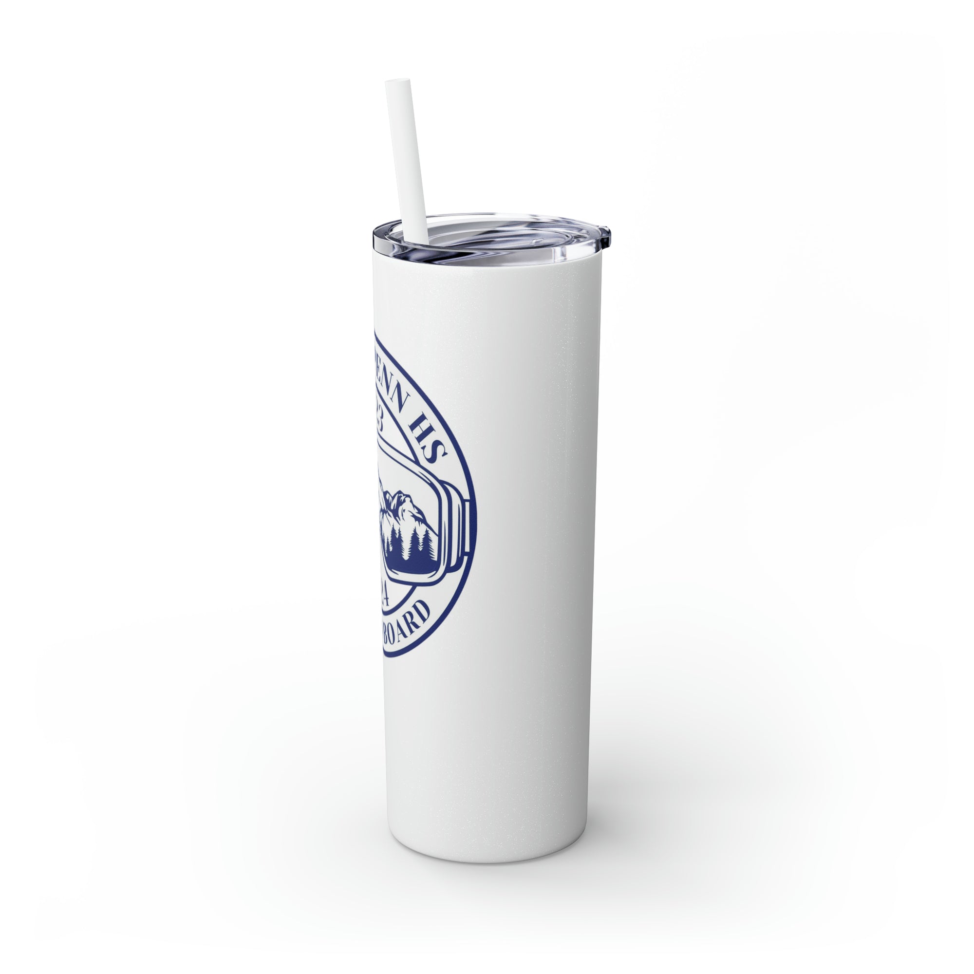 North Penn HS Ski &amp; Board Skinny Tumbler with Straw, 20oz