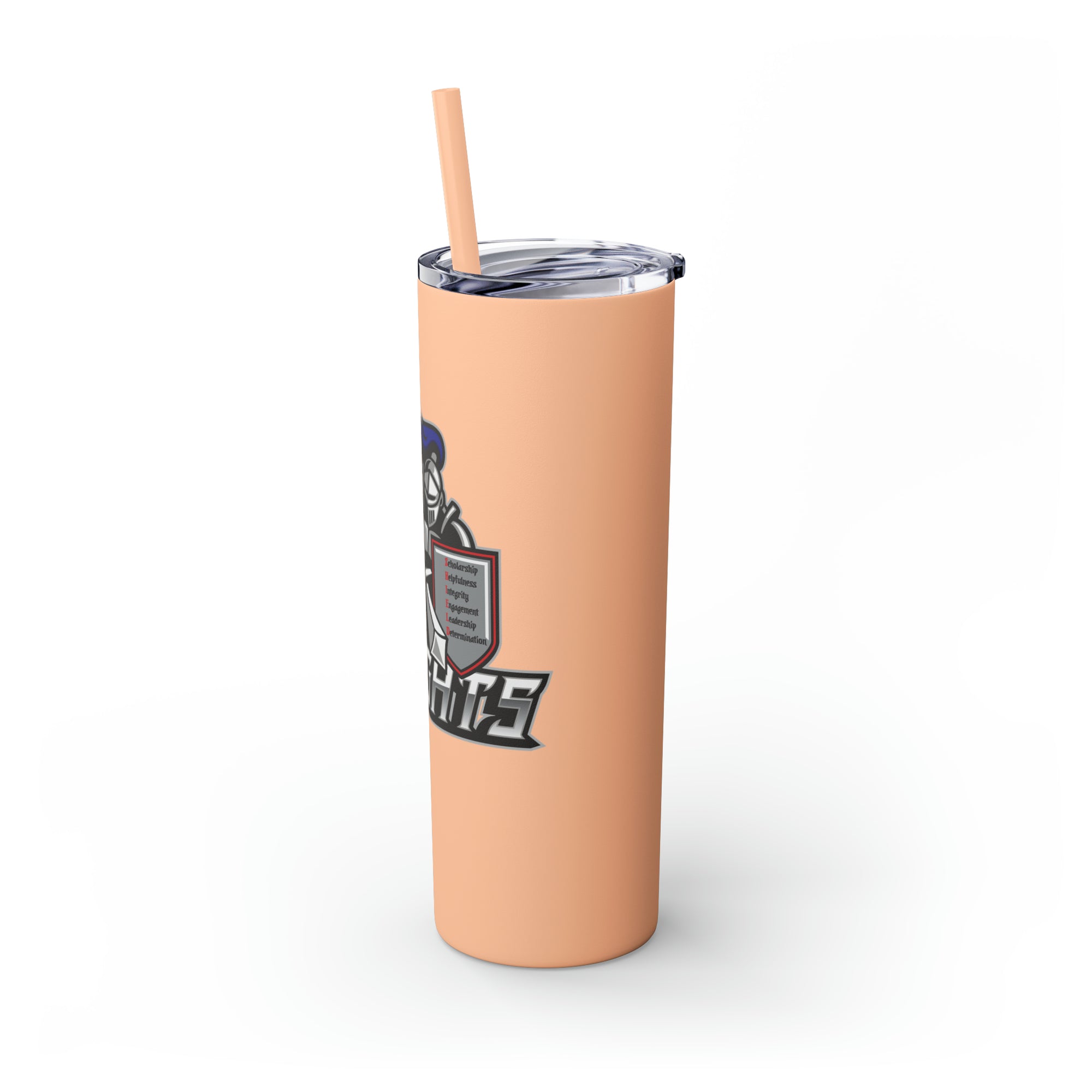 North Pole Middle School Skinny Tumbler with Straw, 20oz
