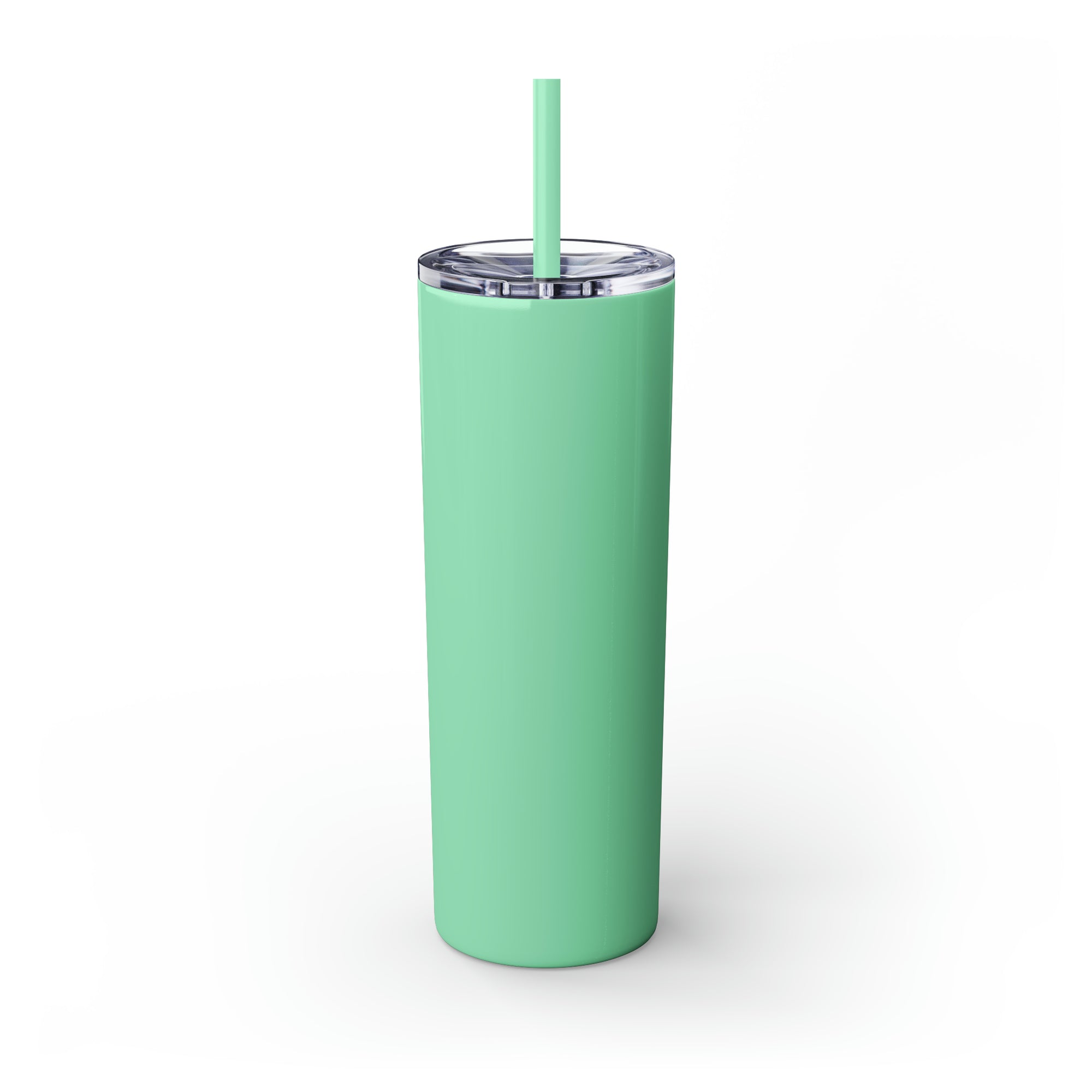 Green Outlaws Wrestling Skinny Tumbler with Straw, 20oz