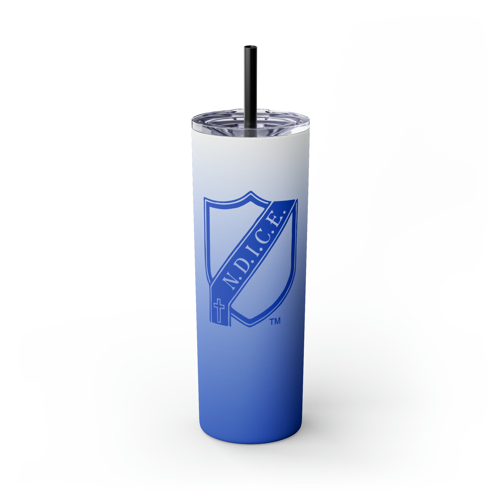 NDICE Skinny Tumbler with Straw, 20oz