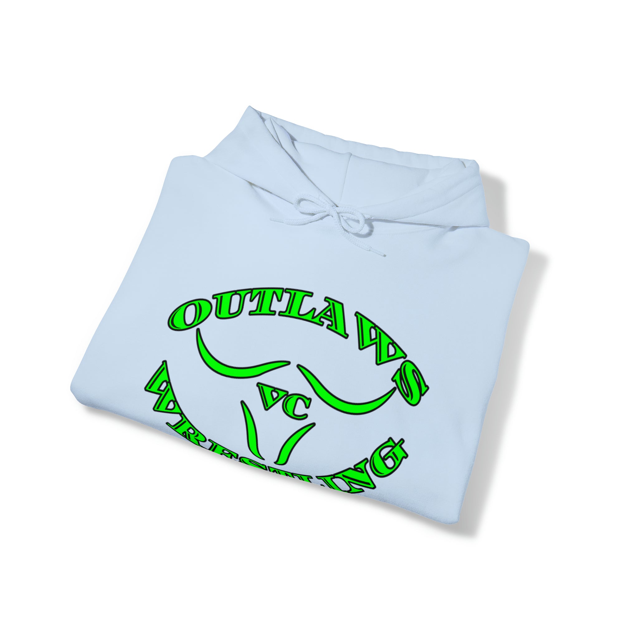Green Outlaws Wrestling Unisex Heavy Blend™ Hooded Sweatshirt