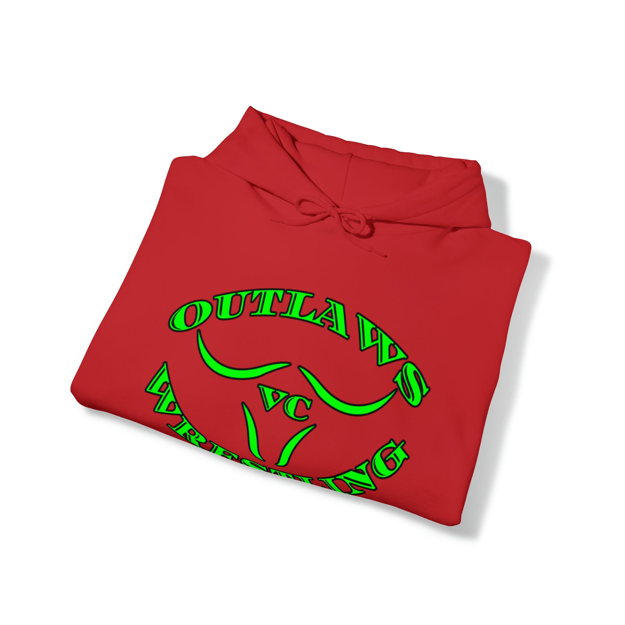Green Outlaws Wrestling Unisex Heavy Blend™ Hooded Sweatshirt