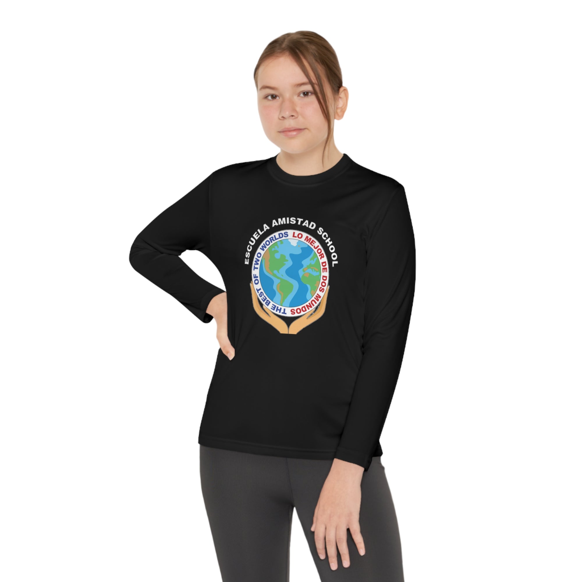 Youth Escuela Amistad School Long Sleeve Competitor Tee