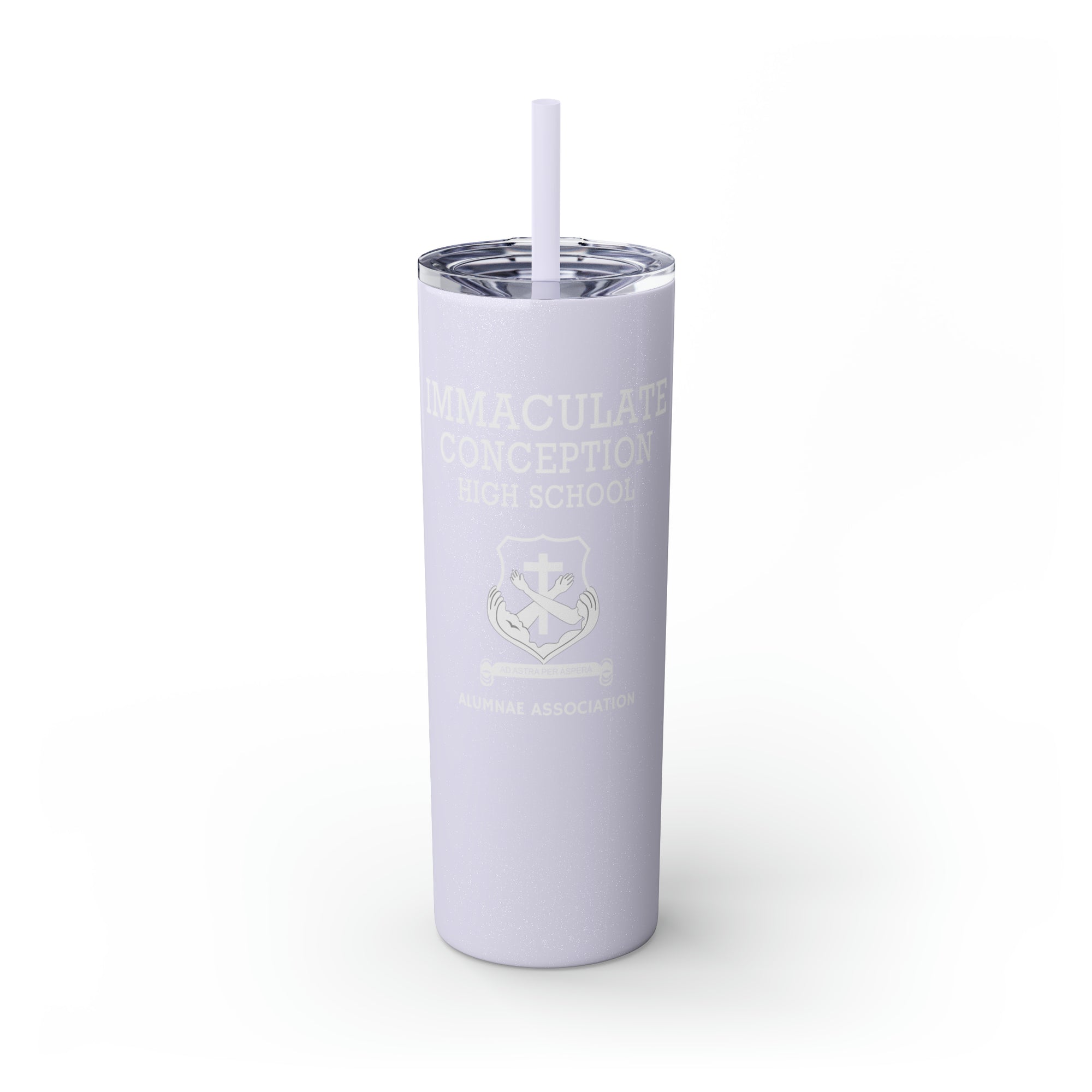 Immaculate Conception High School Alumnae Association Skinny Tumbler with Straw, 20oz