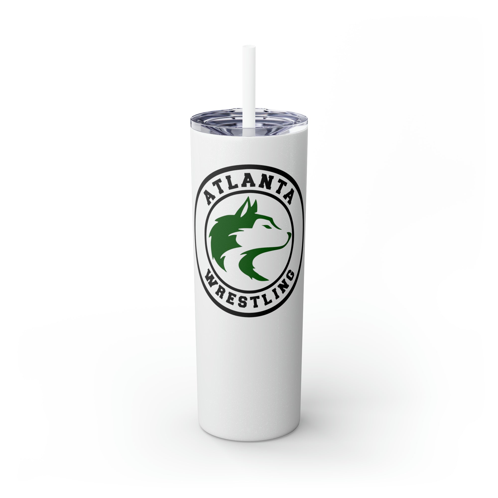 Atlanta Wrestling Skinny Tumbler with Straw, 20oz