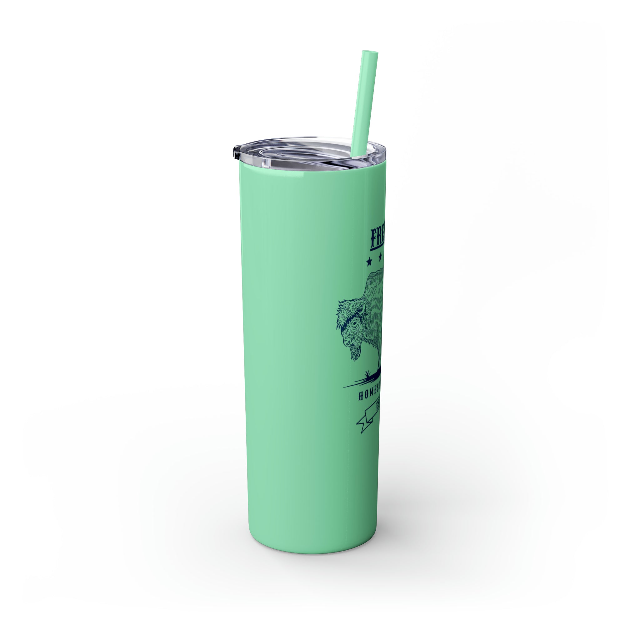Freedom Homeschool Co-op Skinny Tumbler with Straw, 20oz