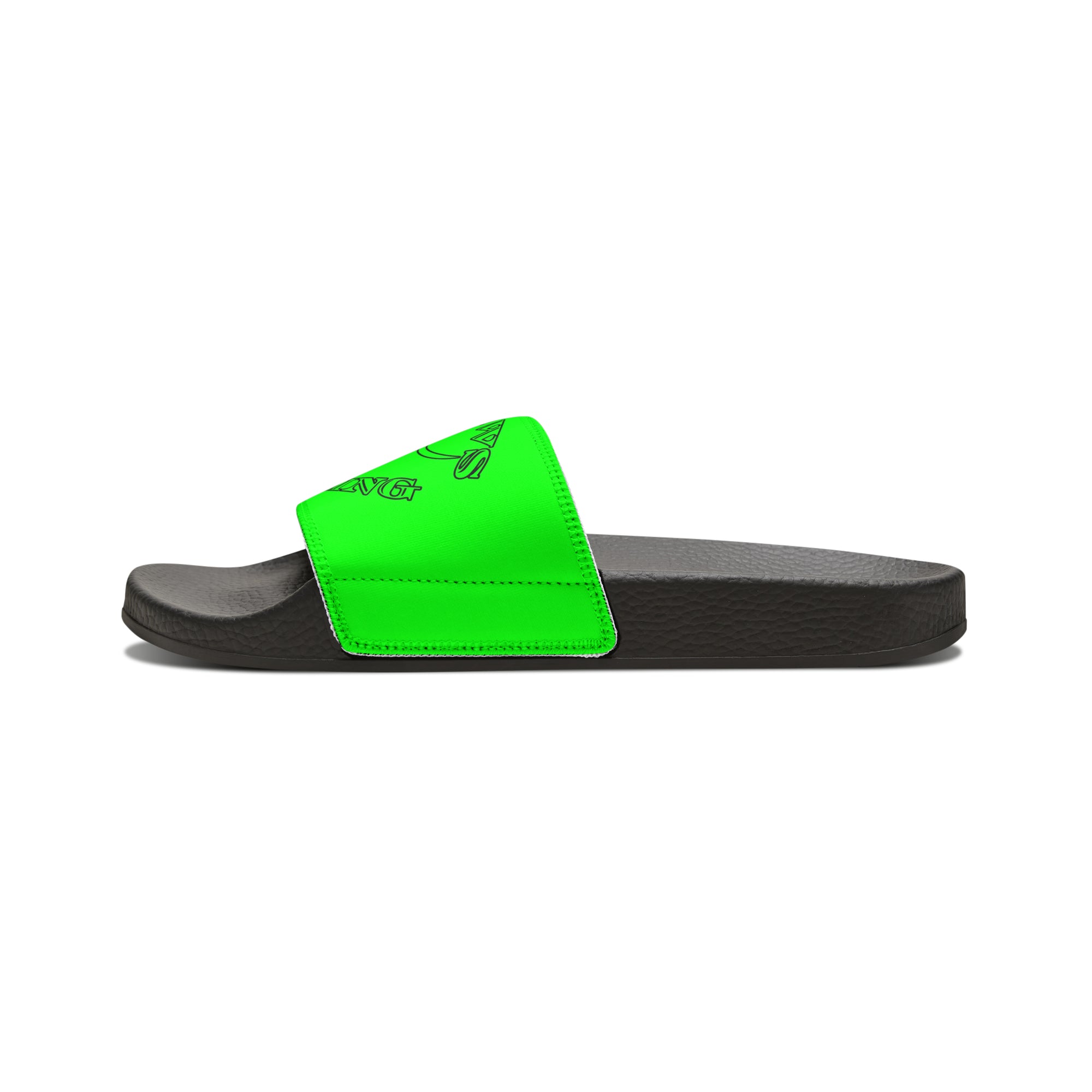 Green Outlaws Wrestling Slide Sandals