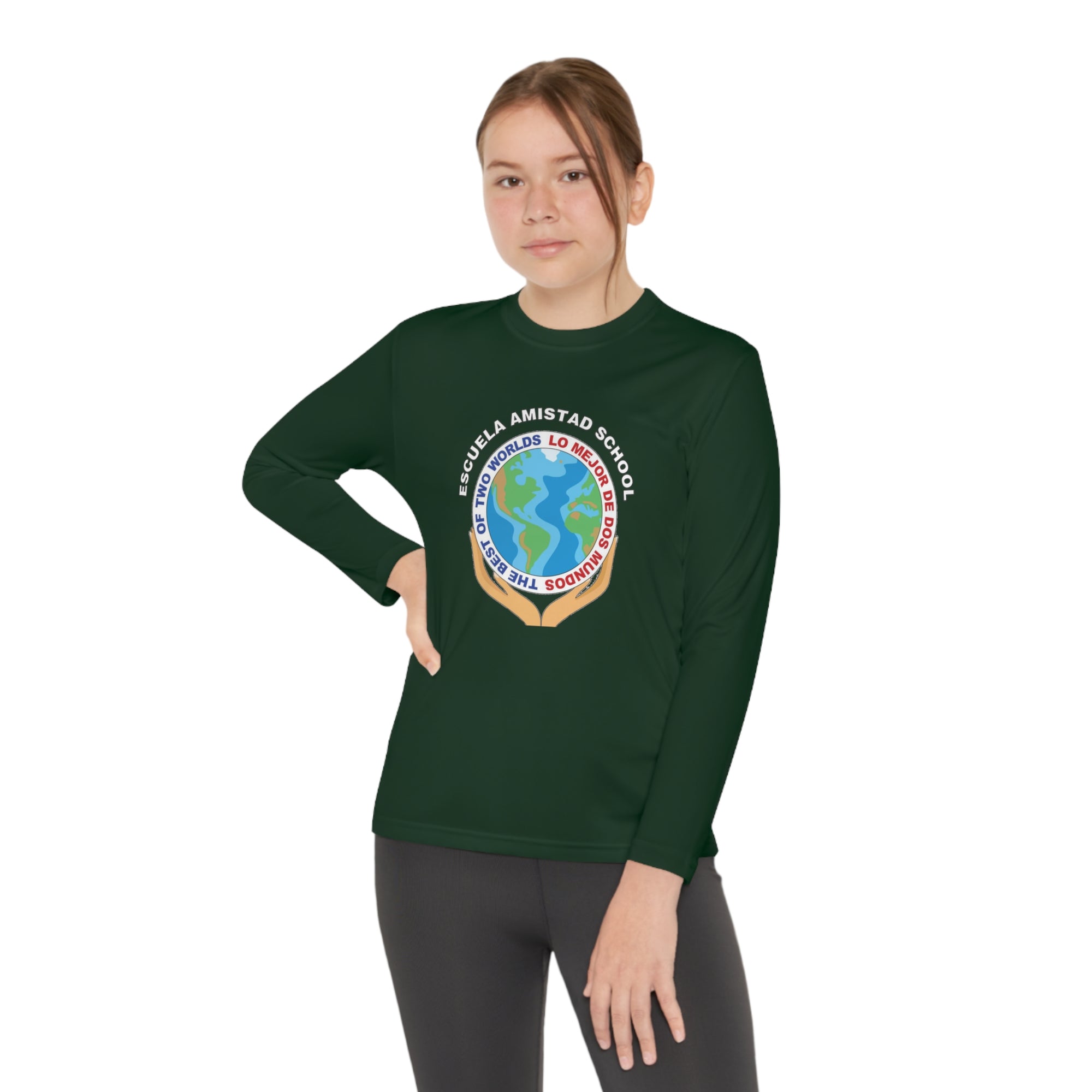 Youth Escuela Amistad School Long Sleeve Competitor Tee