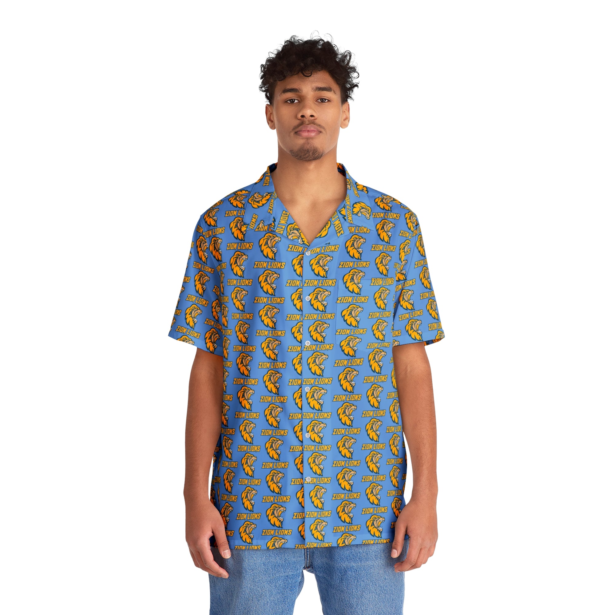 Zion Lions Men's Hawaiian Shirt (AOP)