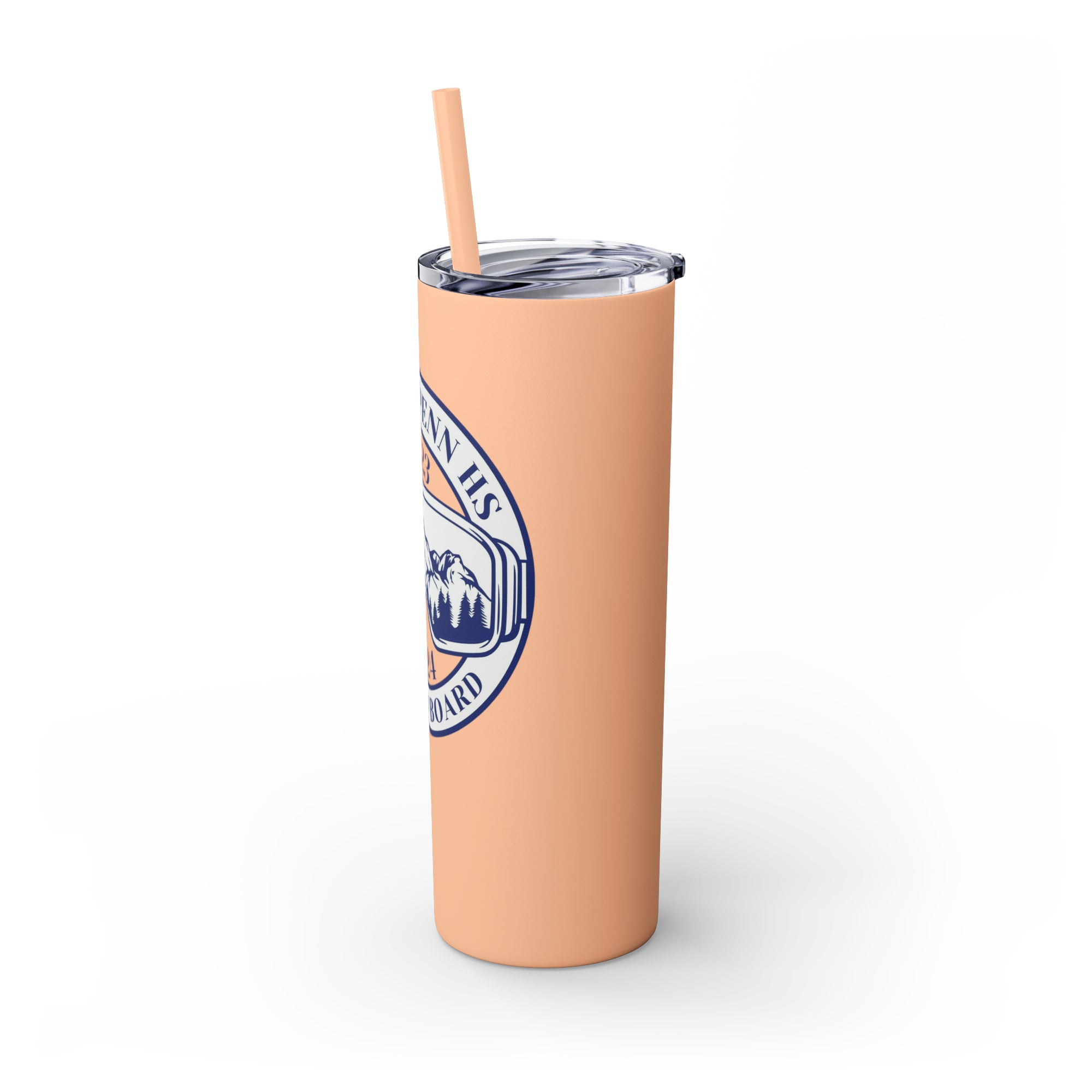 North Penn HS Ski &amp; Board Skinny Tumbler with Straw, 20oz