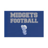 Blue with Silver Midgets Football flags