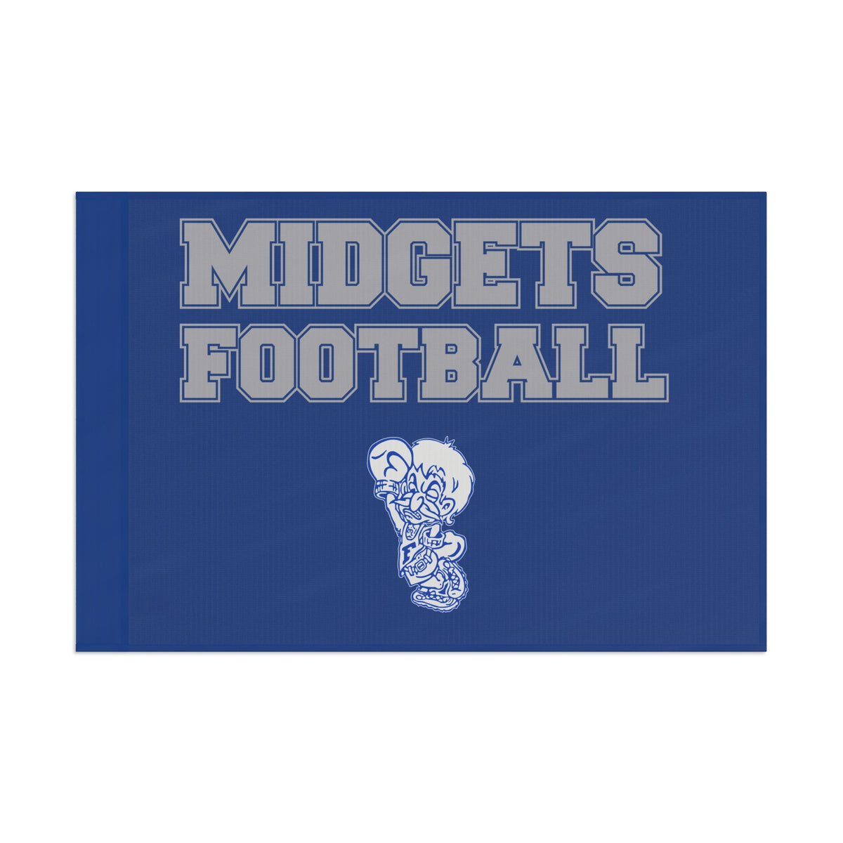 Blue with Silver Midgets Football flags